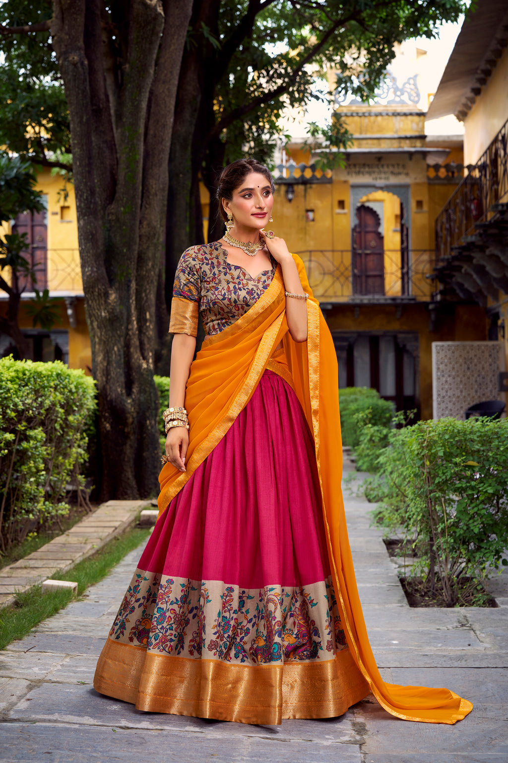 Aastha Silk Printed Lehenga For Women