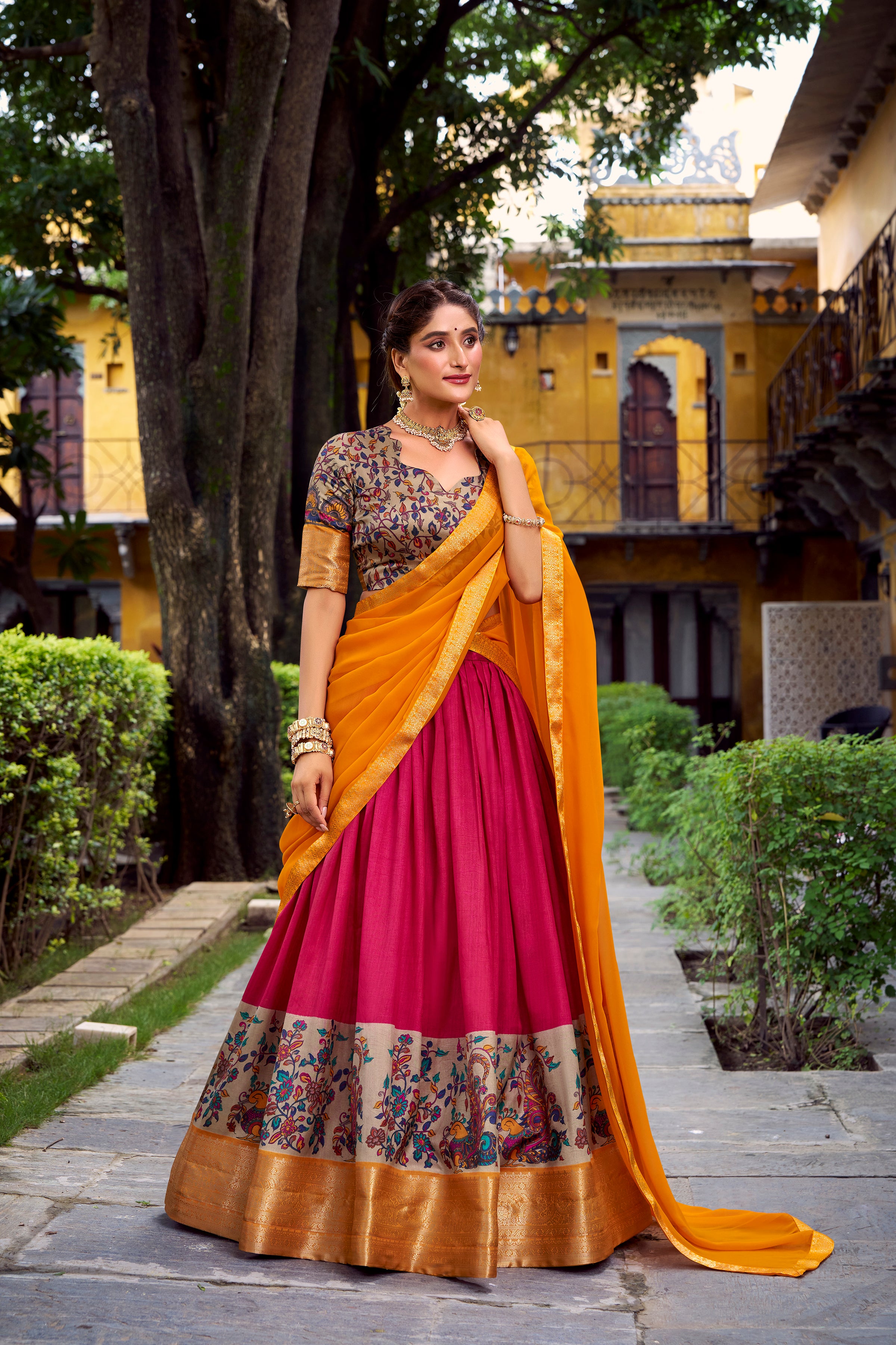 Aastha Silk Printed Lehenga For Women