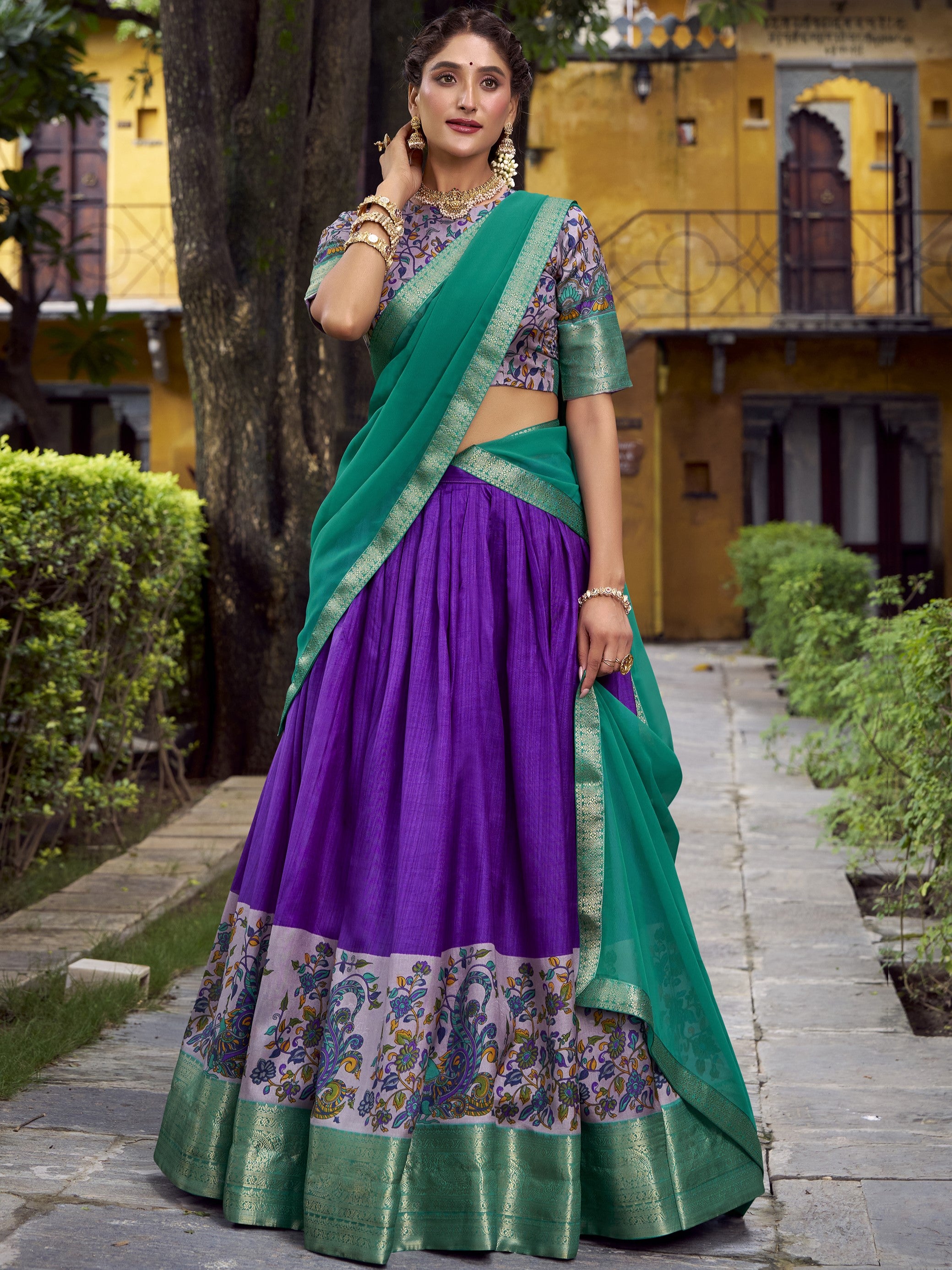 Aastha Silk Printed Lehenga For Women