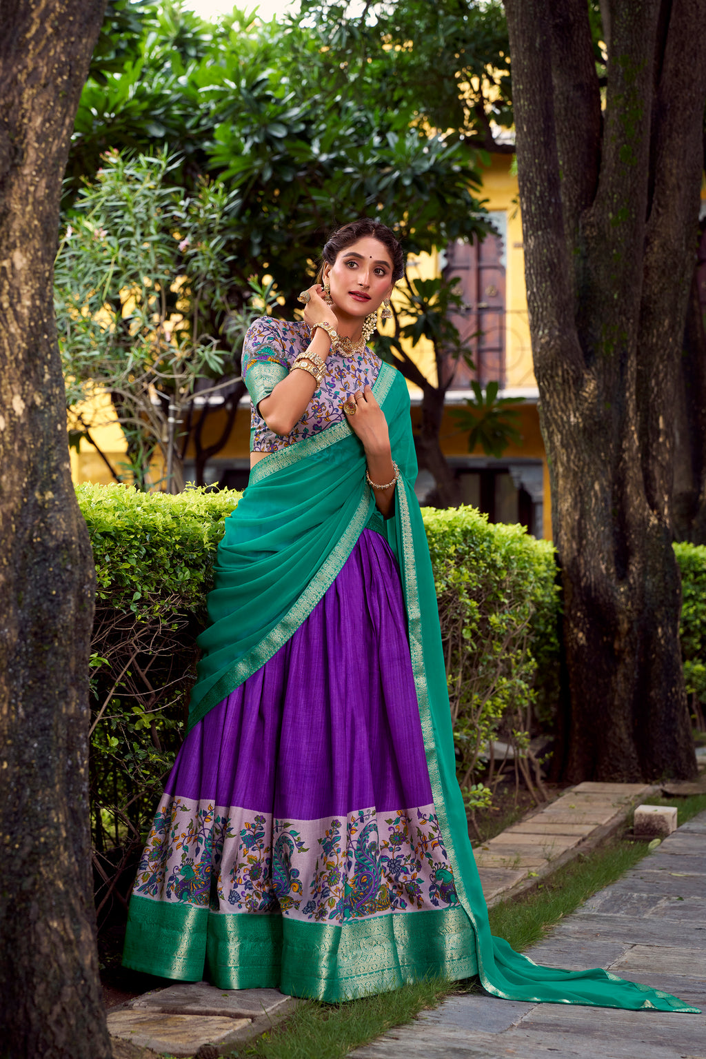 Aastha Silk Printed Lehenga For Women