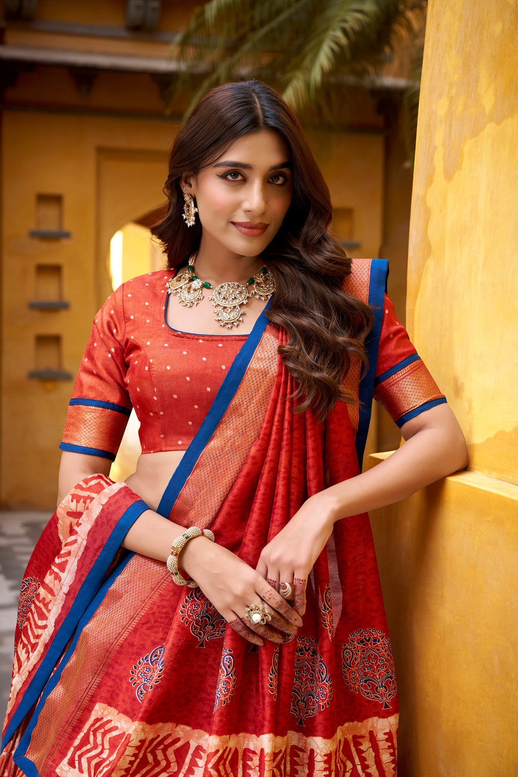 Dola Silk Batik Printed Lehenga With Dupatta