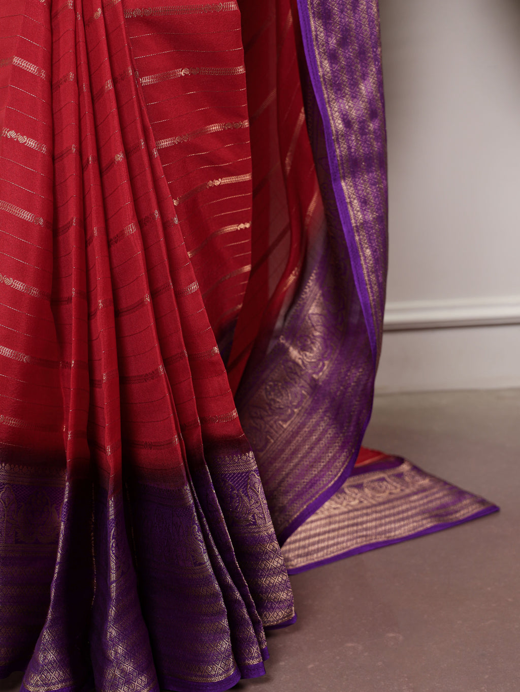 Crepe Zari Weaving Saree