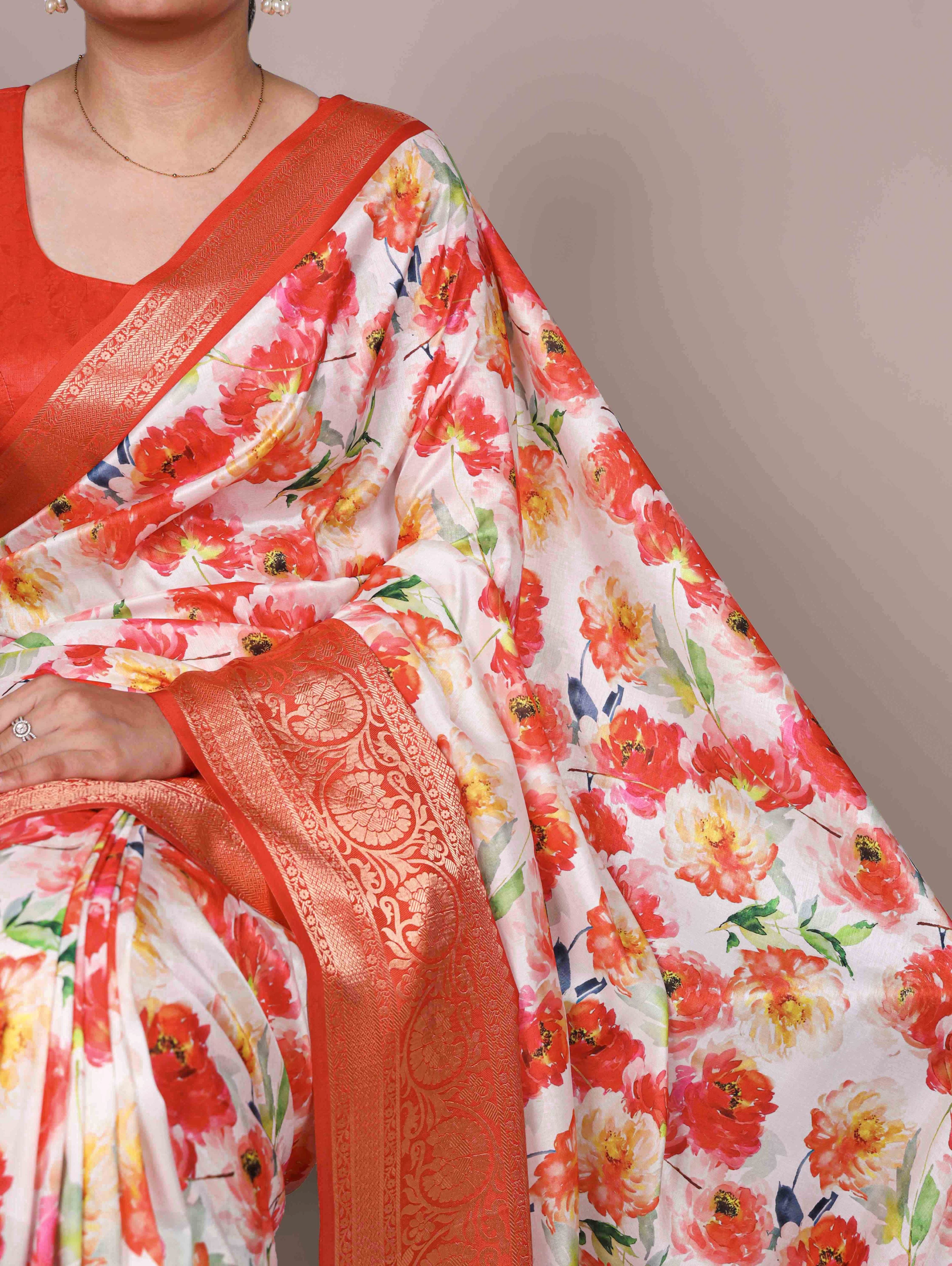 Tussar Silk Printed Saree