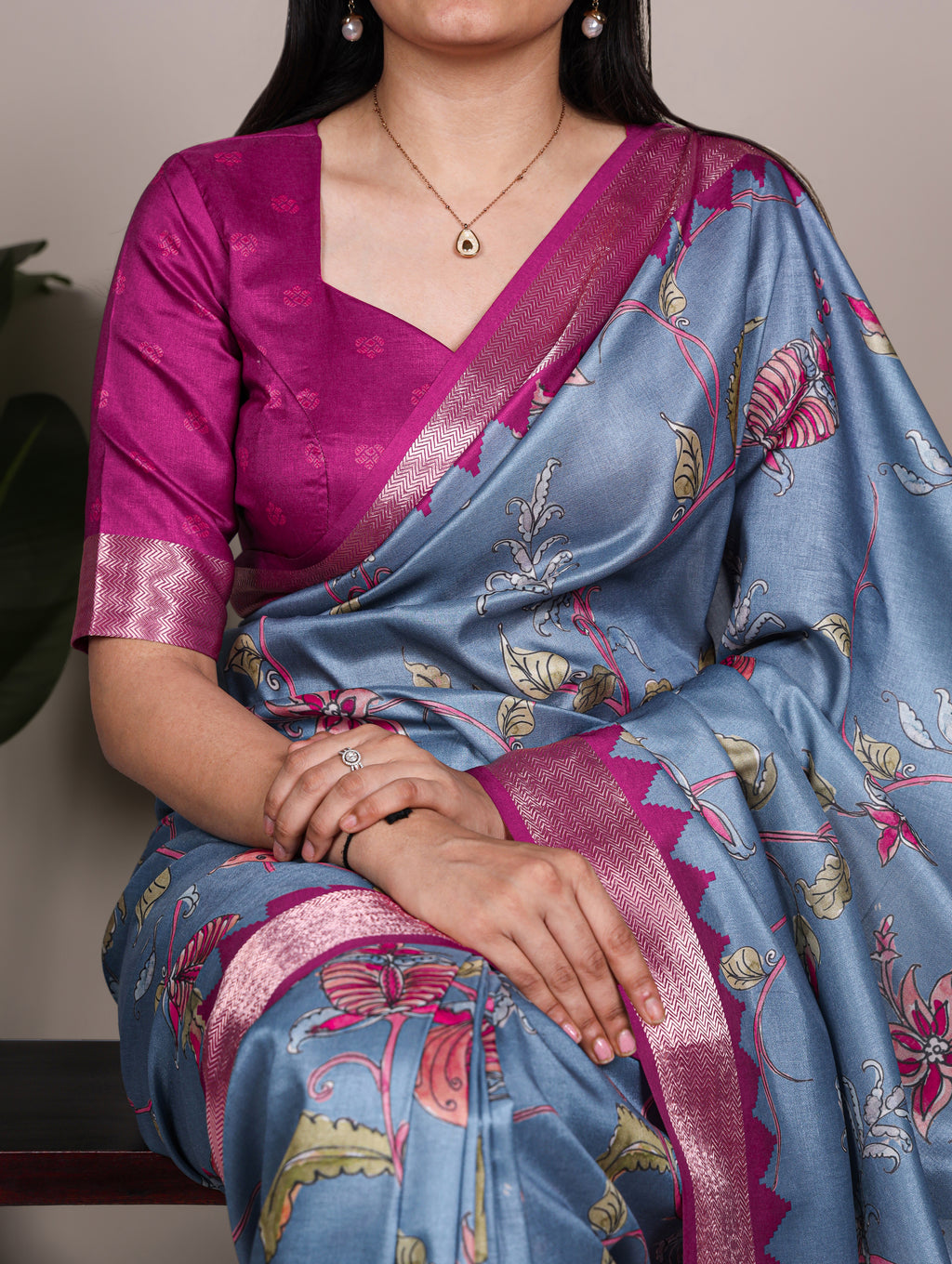 Tussar Silk Printed Saree