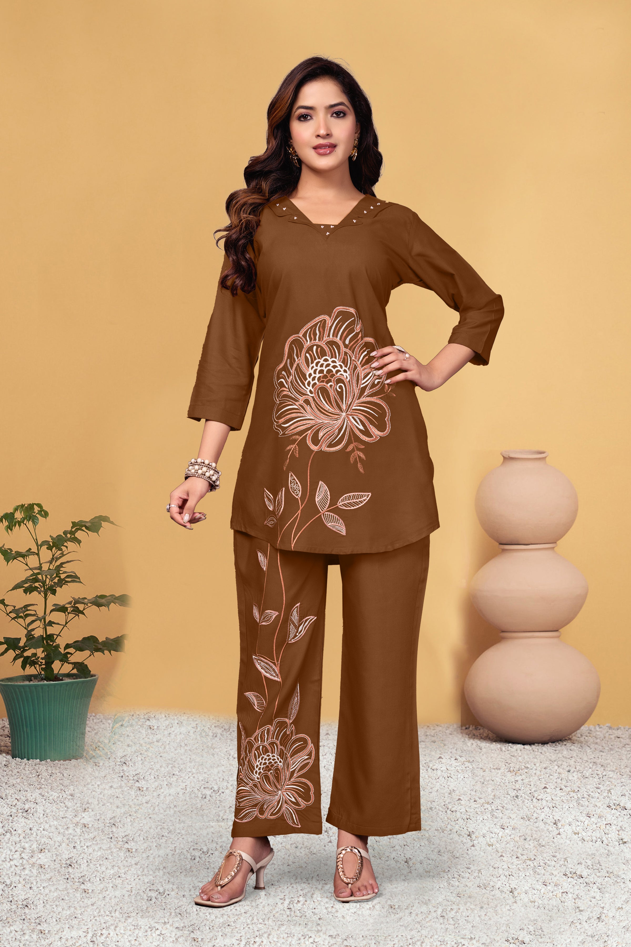 Viscose Rayon Co-ord Set For Women