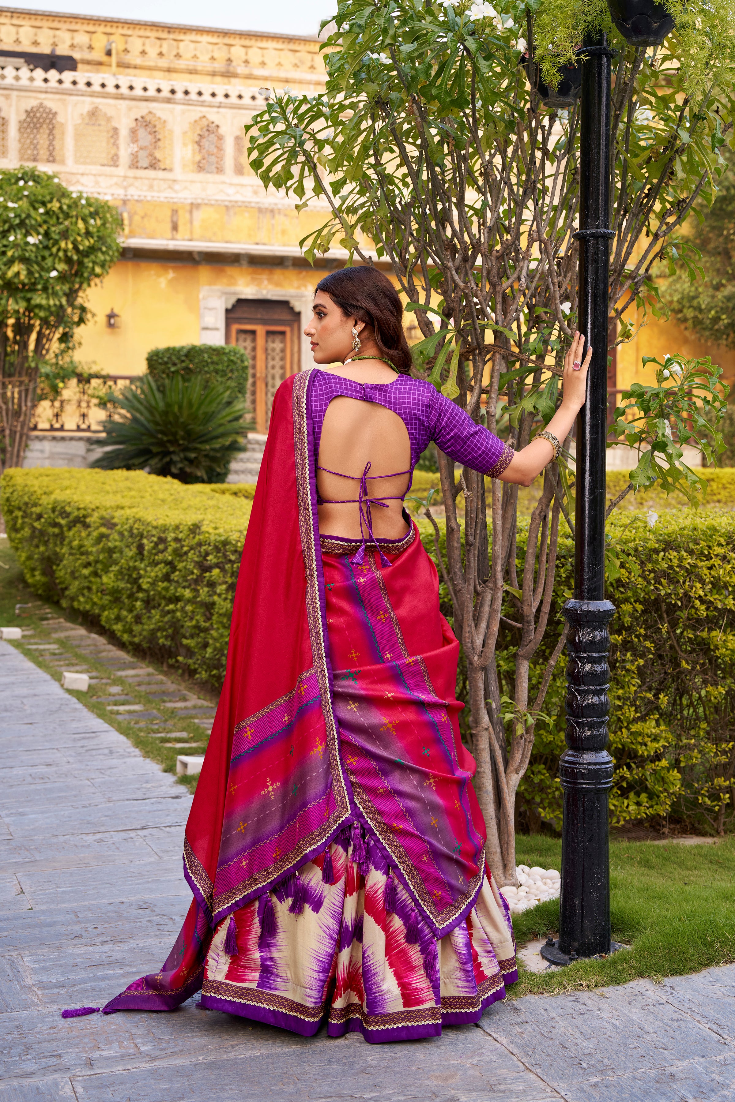 Tussar Silk Printed Lehenga With Dupatta