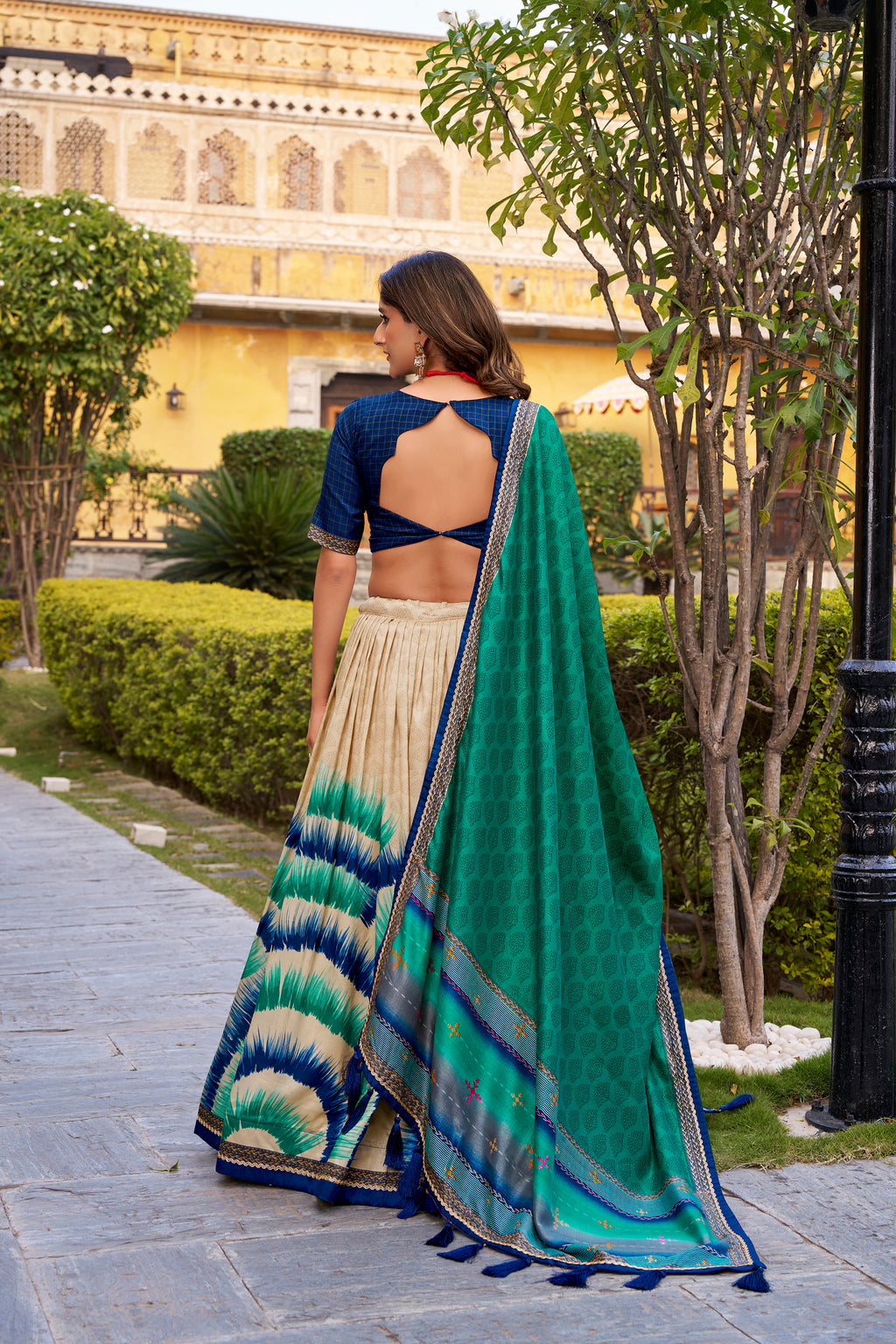 Tussar Silk Printed Lehenga With Dupatta