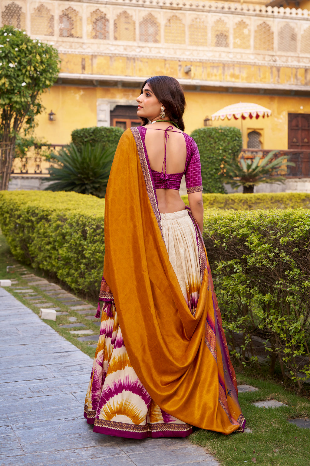 Tussar Silk Printed Lehenga With Dupatta