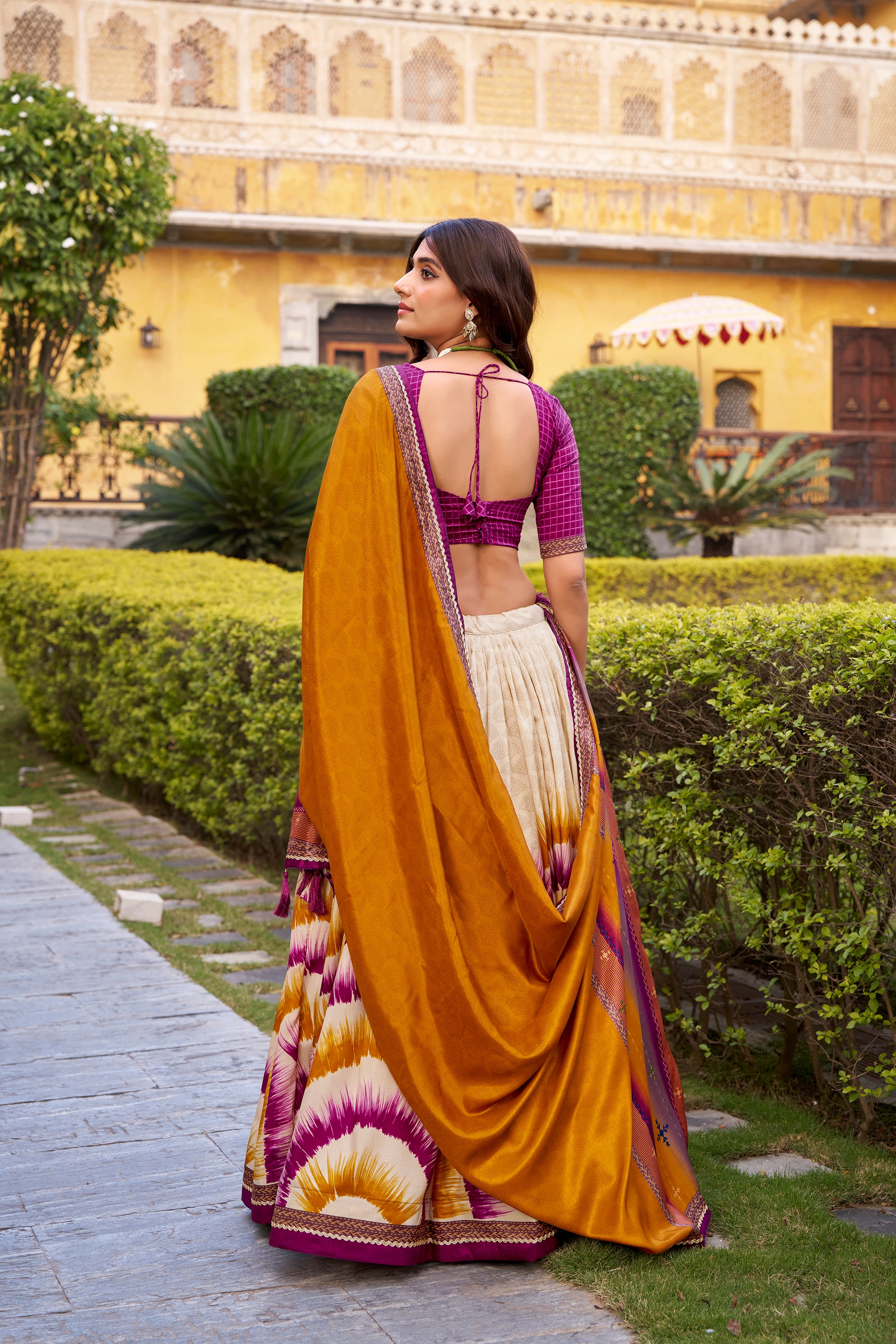 Tussar Silk Printed Lehenga With Dupatta