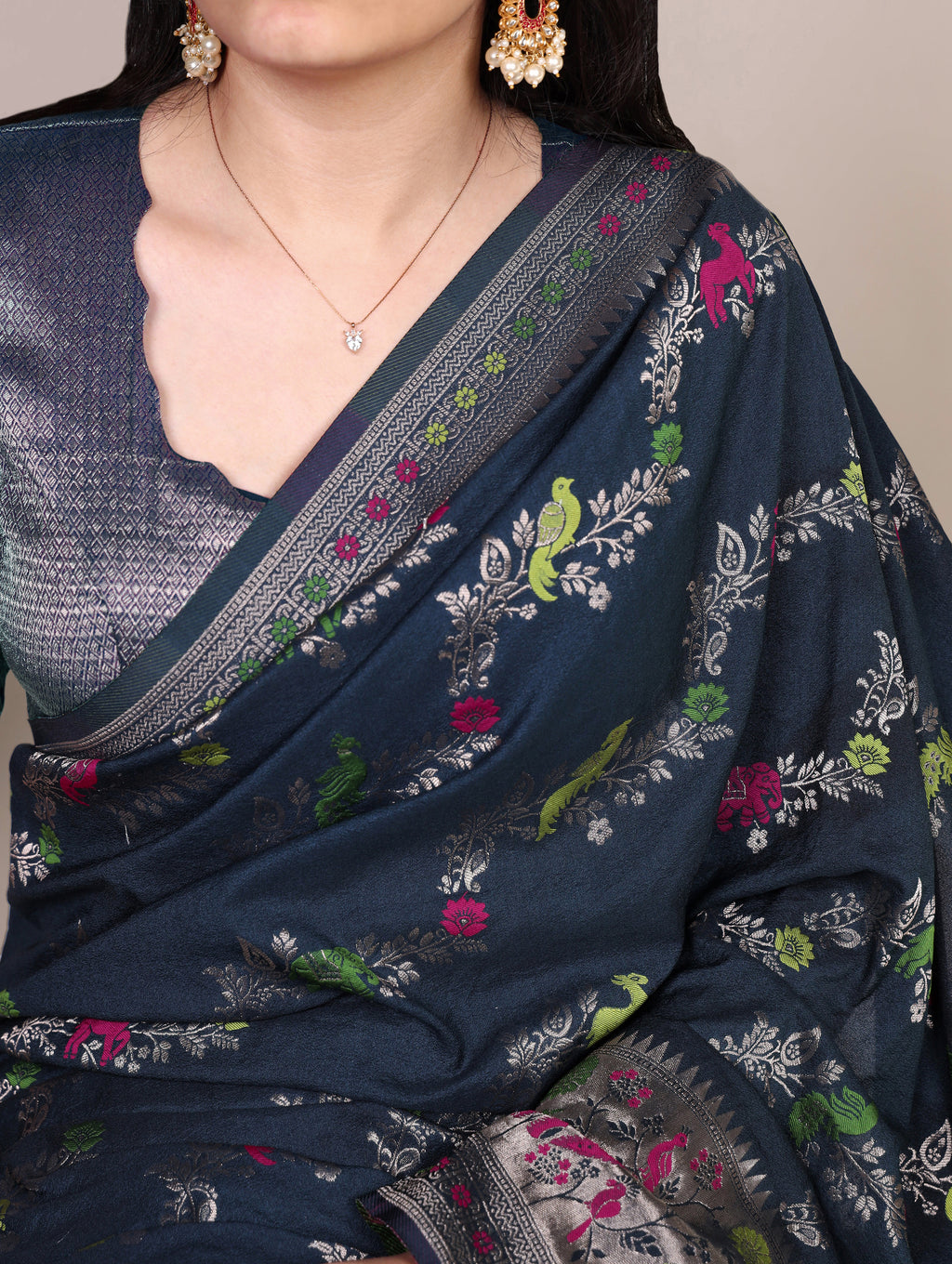 Naylon Weaving Work Saree