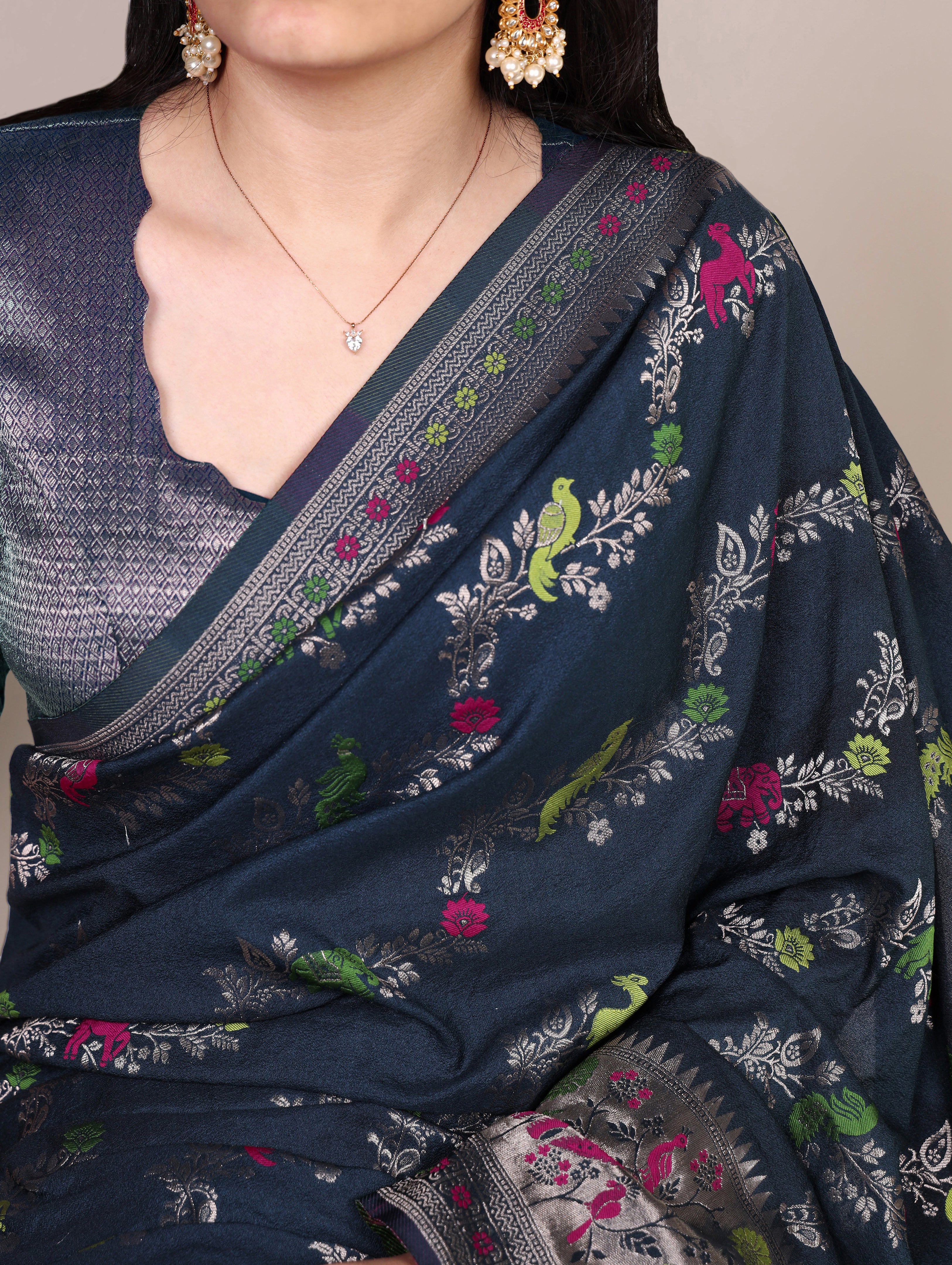 Naylon Weaving Work Saree