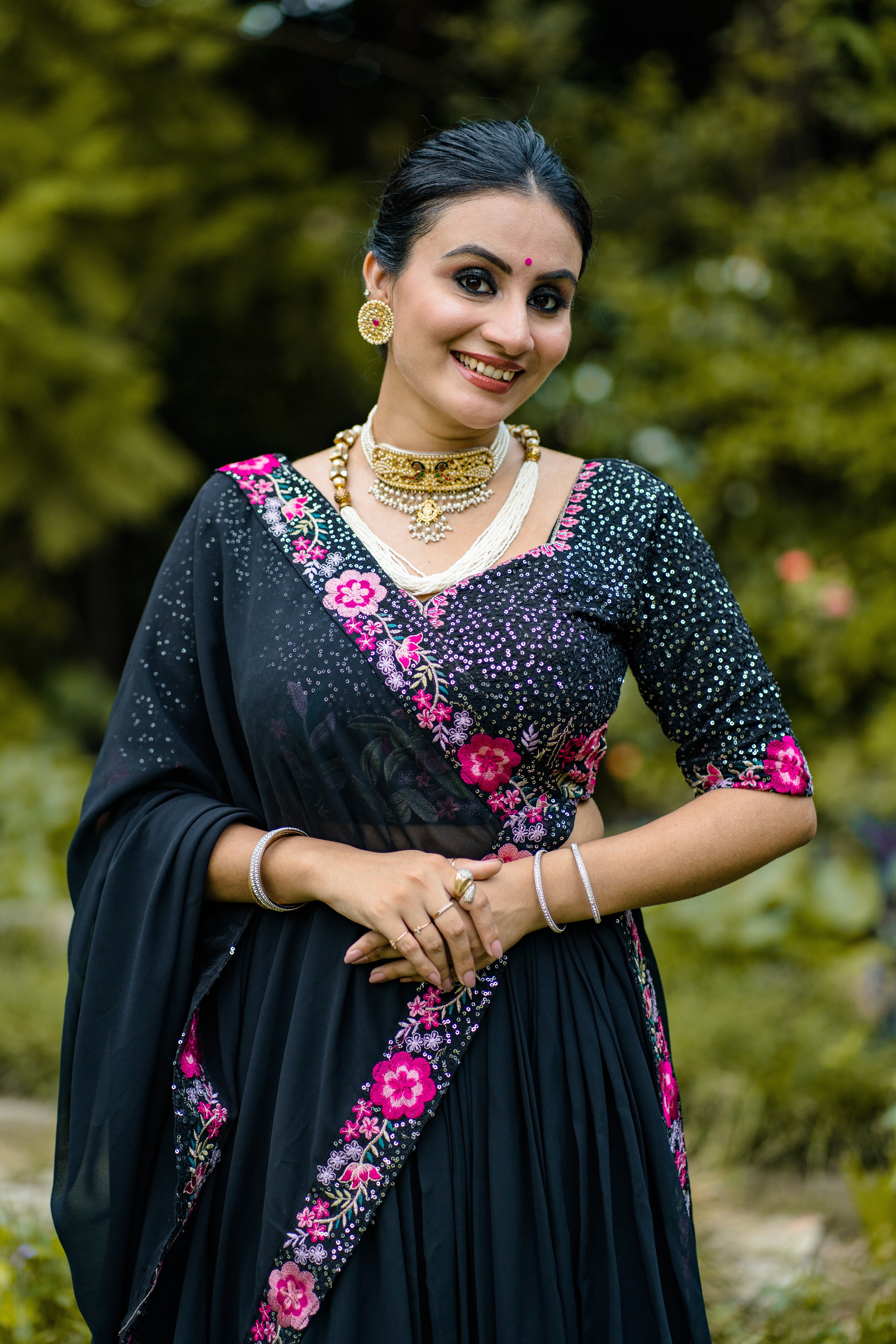 Georgette Embroidered Lehenga For Women