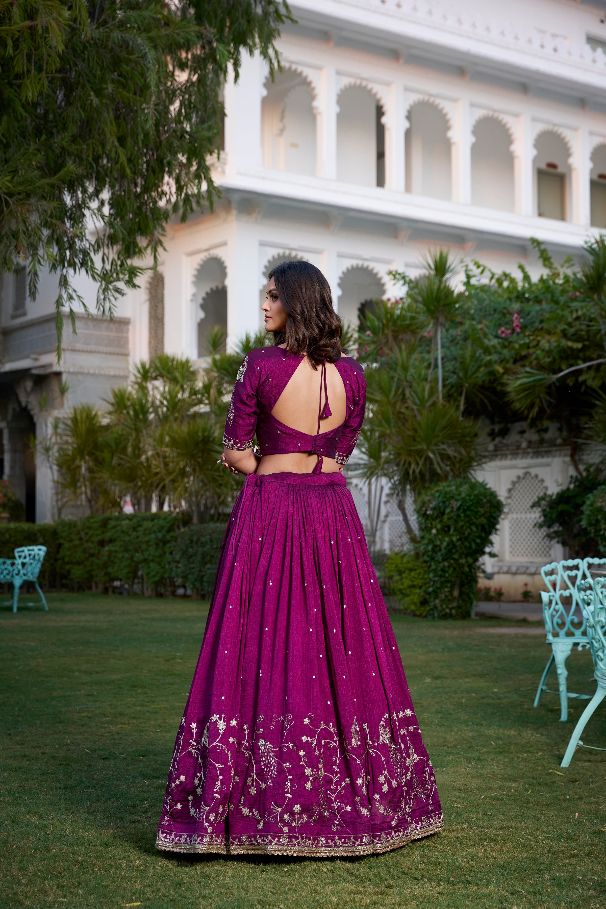 Vichitra Silk Lehenga For Women