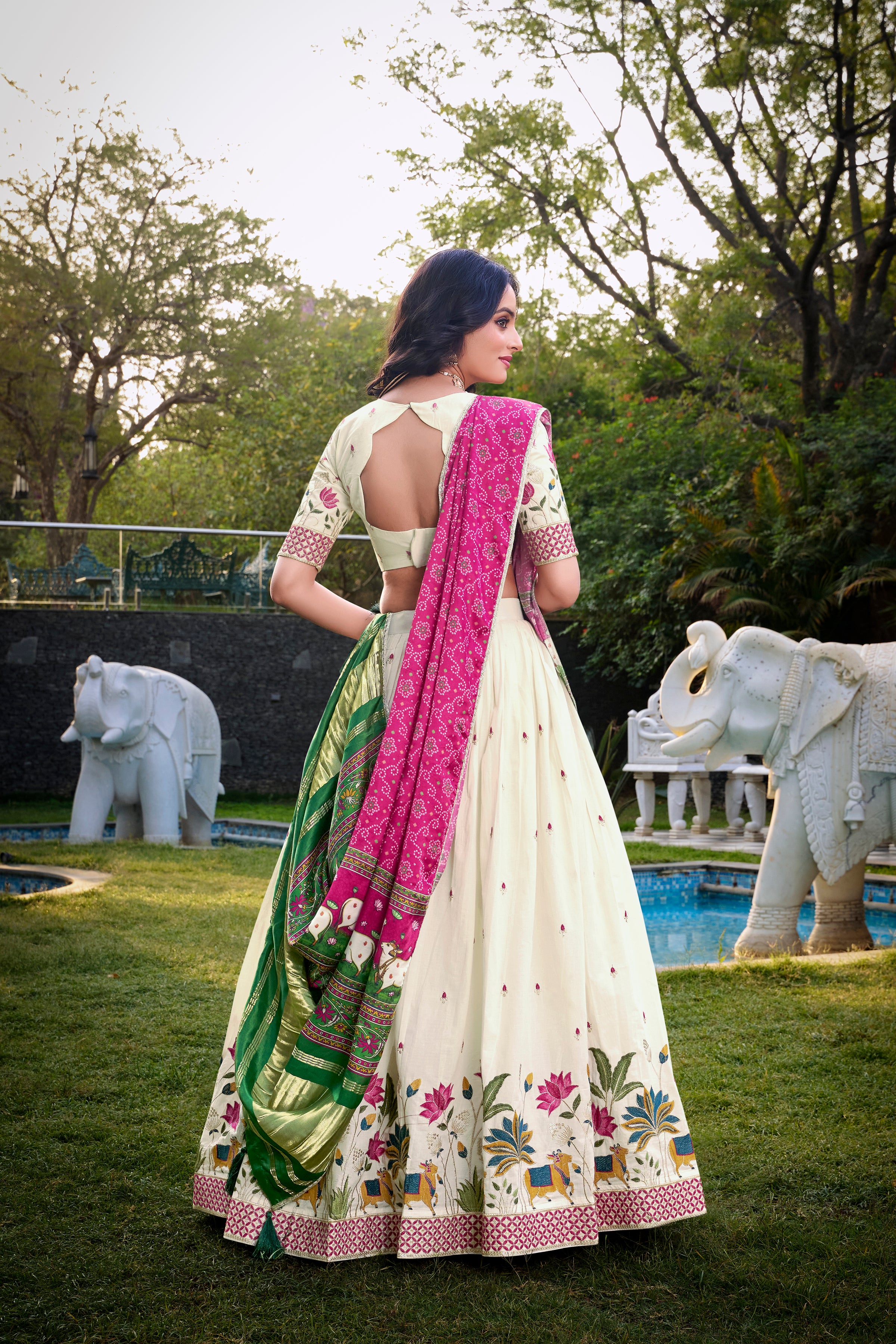 Khadi Cotton Lehenga For Women