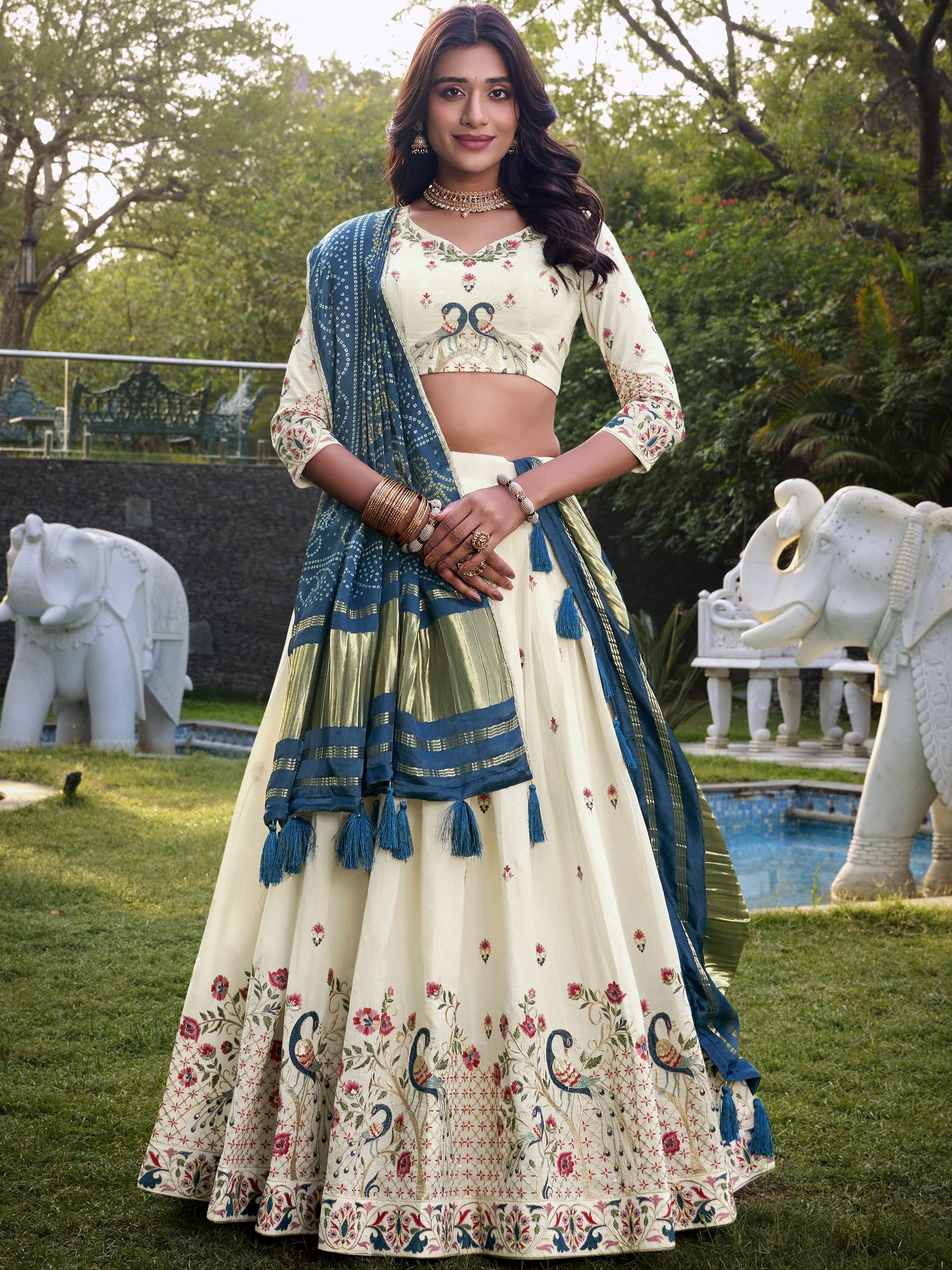 Khadi Cotton Lehenga For Women