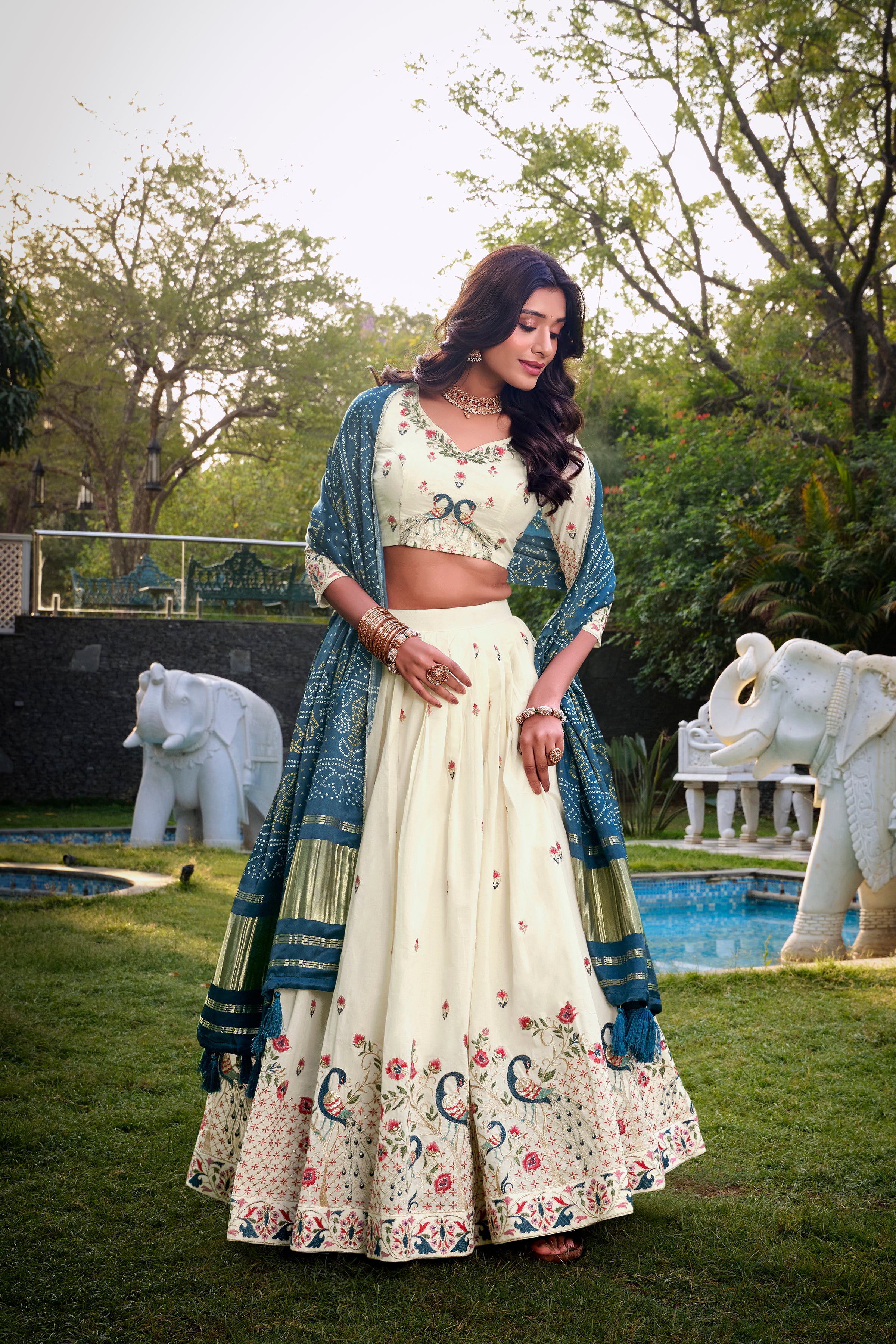 Khadi Cotton Lehenga For Women