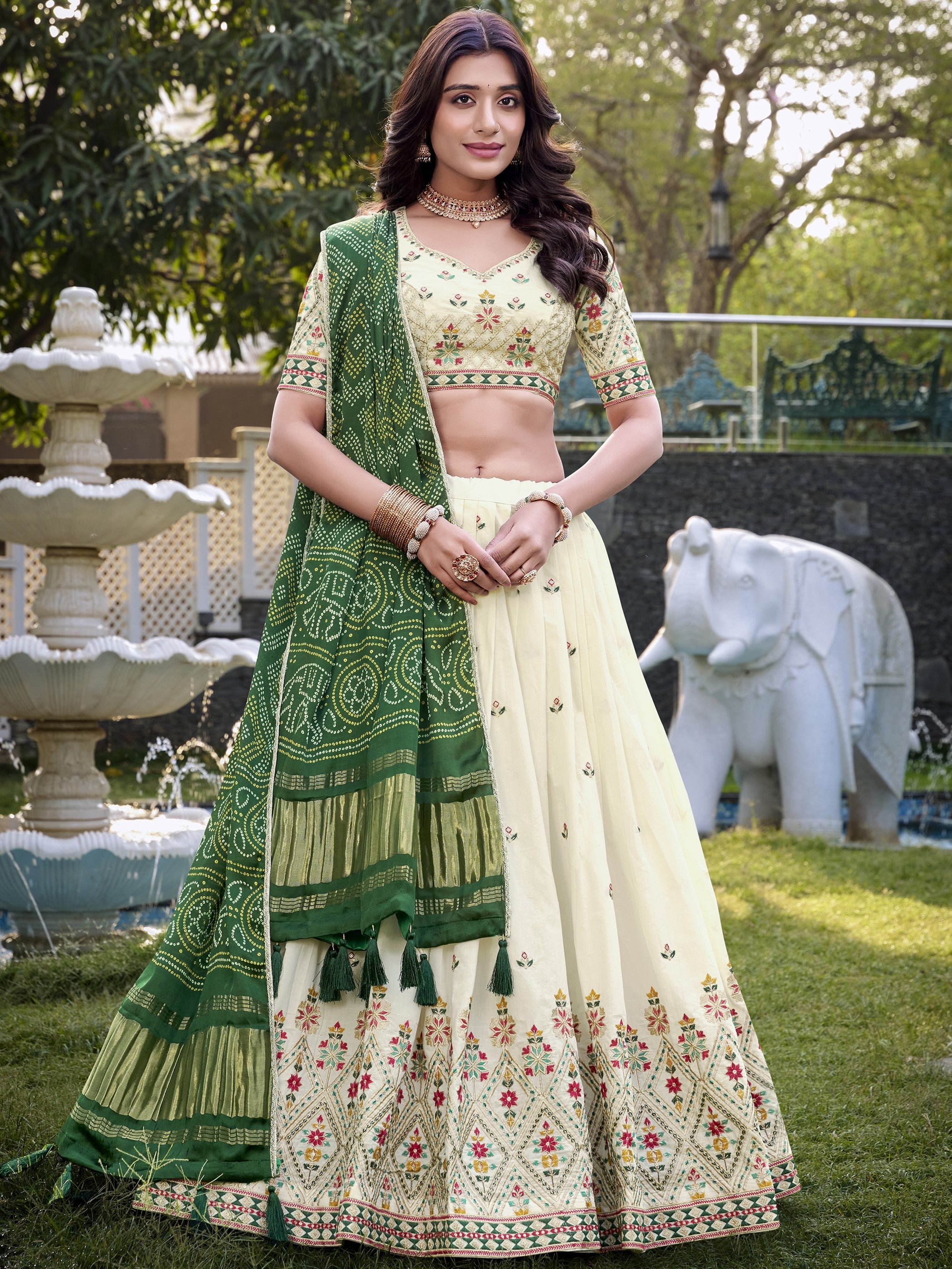 Khadi Cotton Lehenga For Women