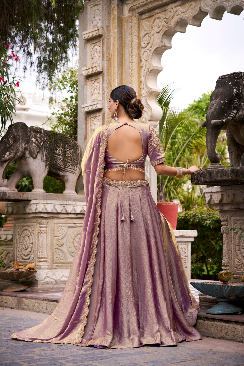 Fendi Thread Embroidered Lehenga With Dupatta