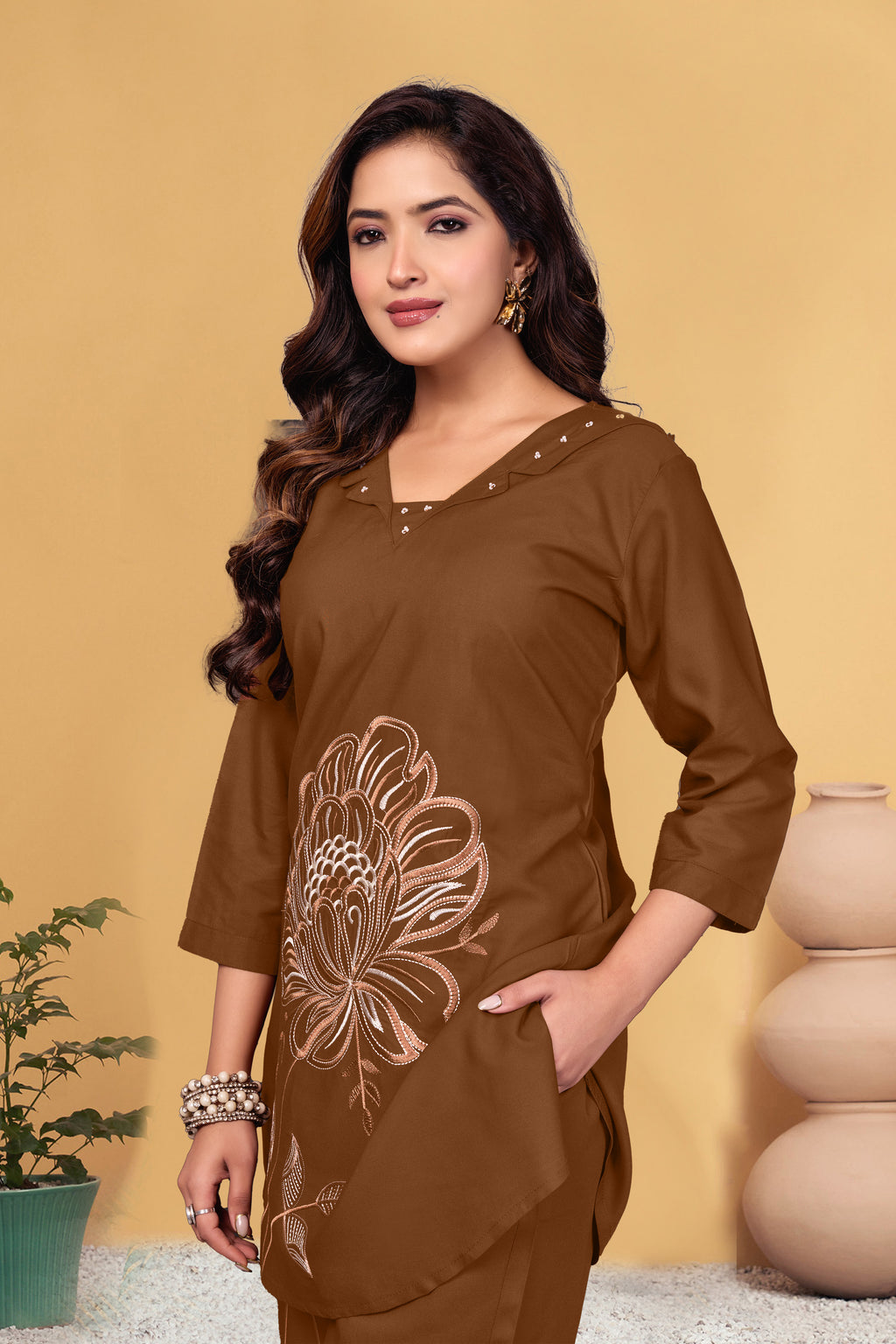 Viscose Rayon Co-ord Set For Women