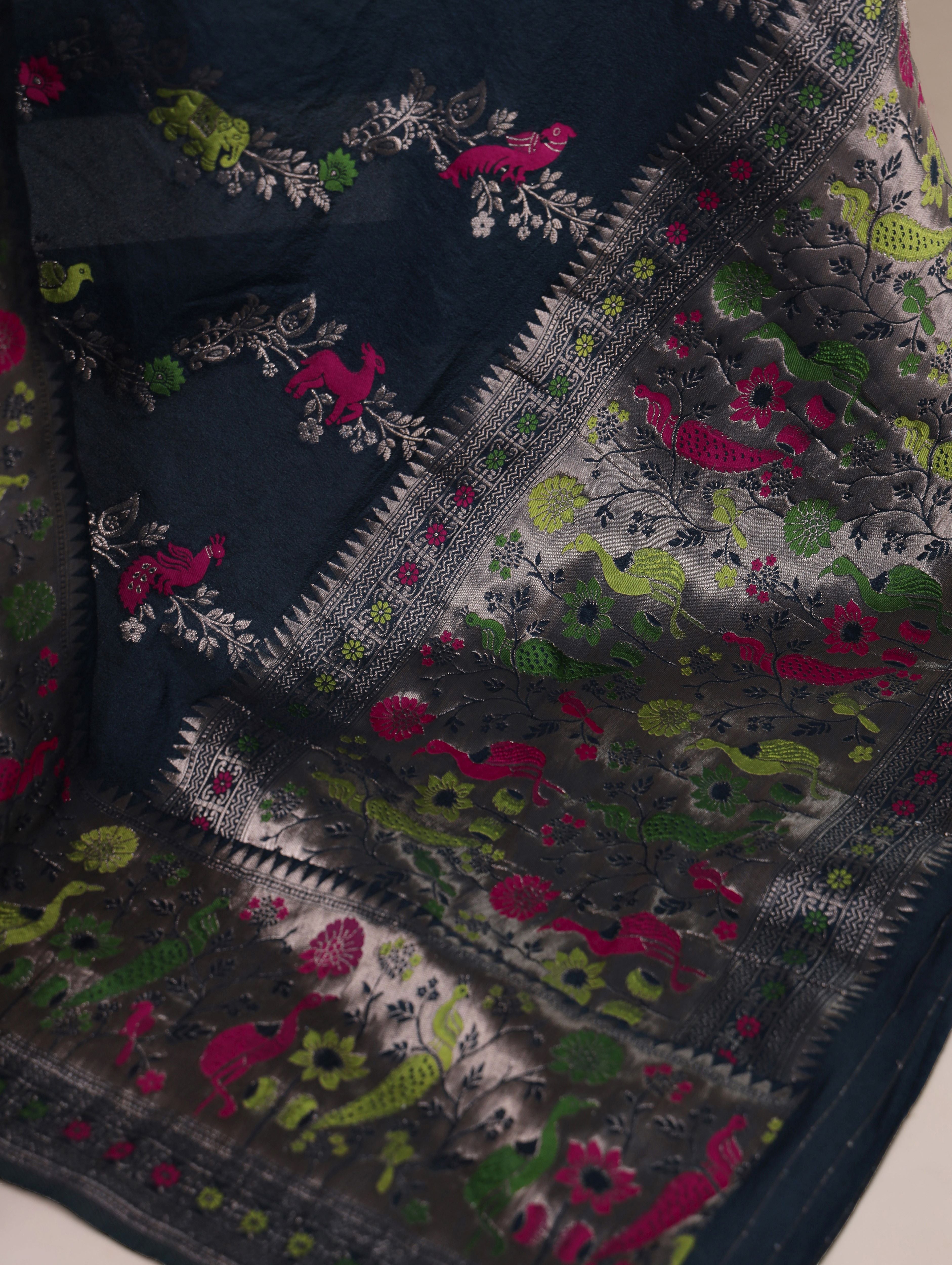 Naylon Weaving Work Saree