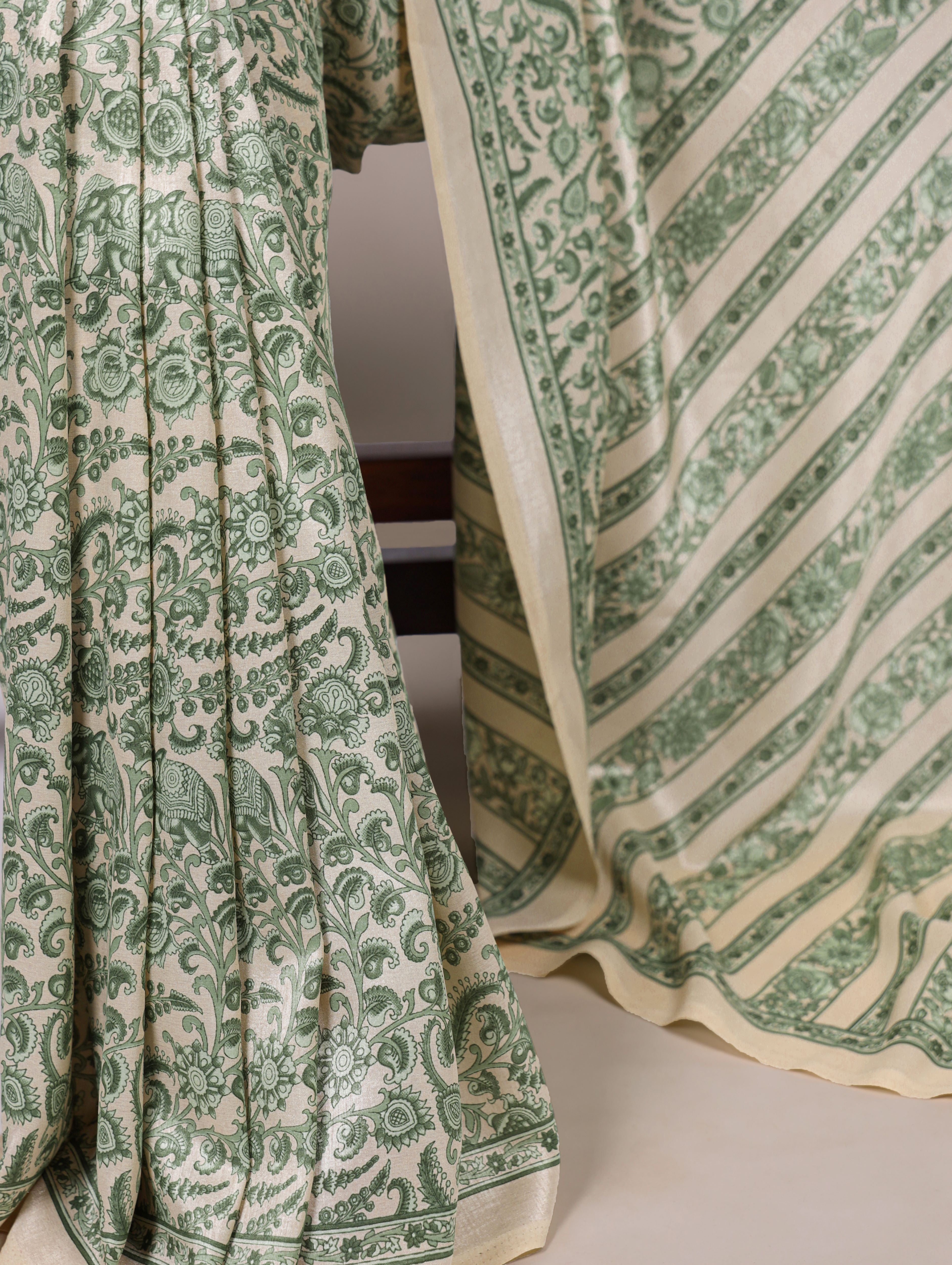 Tussar Silk Printed Saree