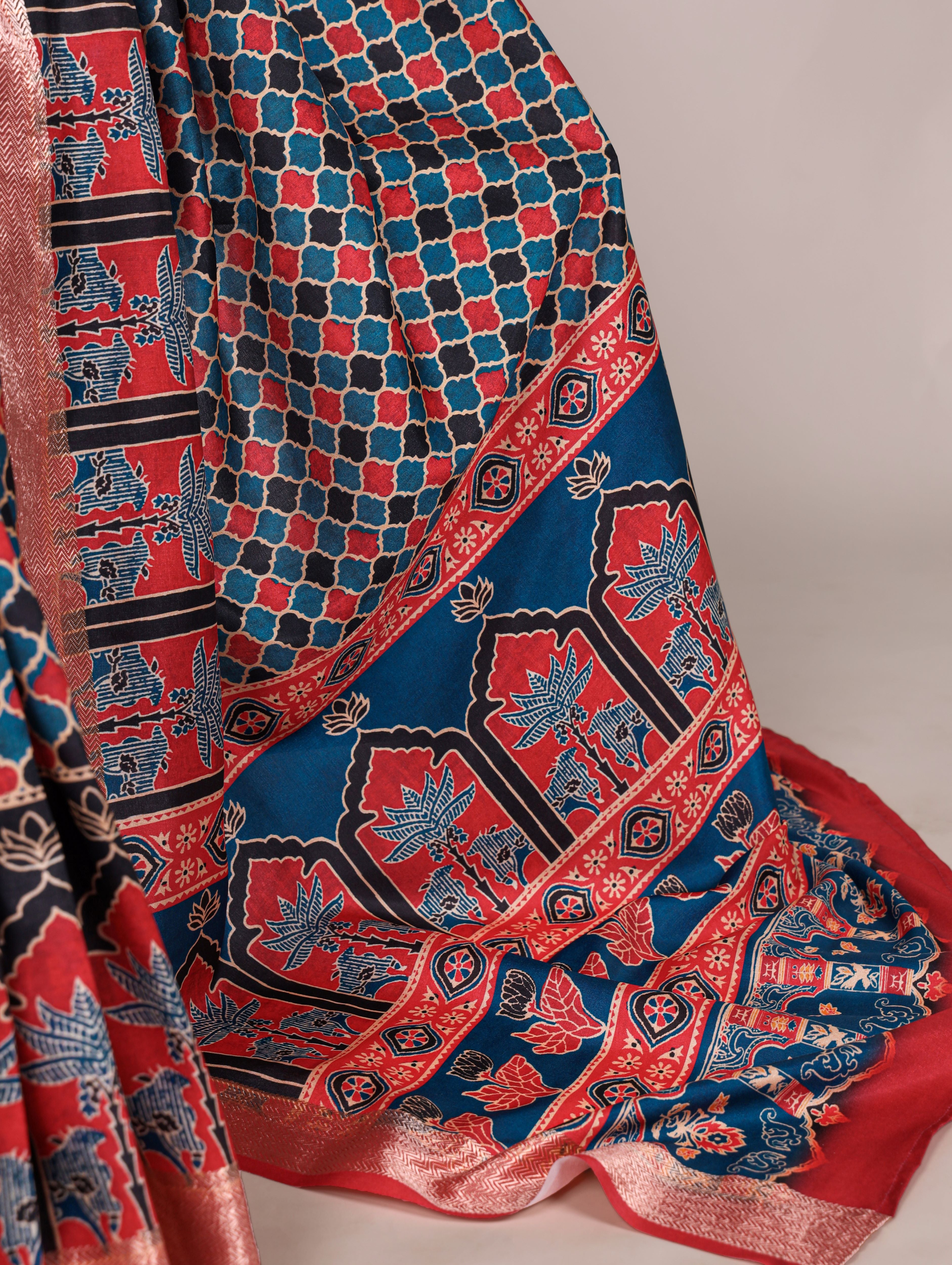 Tussar Silk Printed Saree
