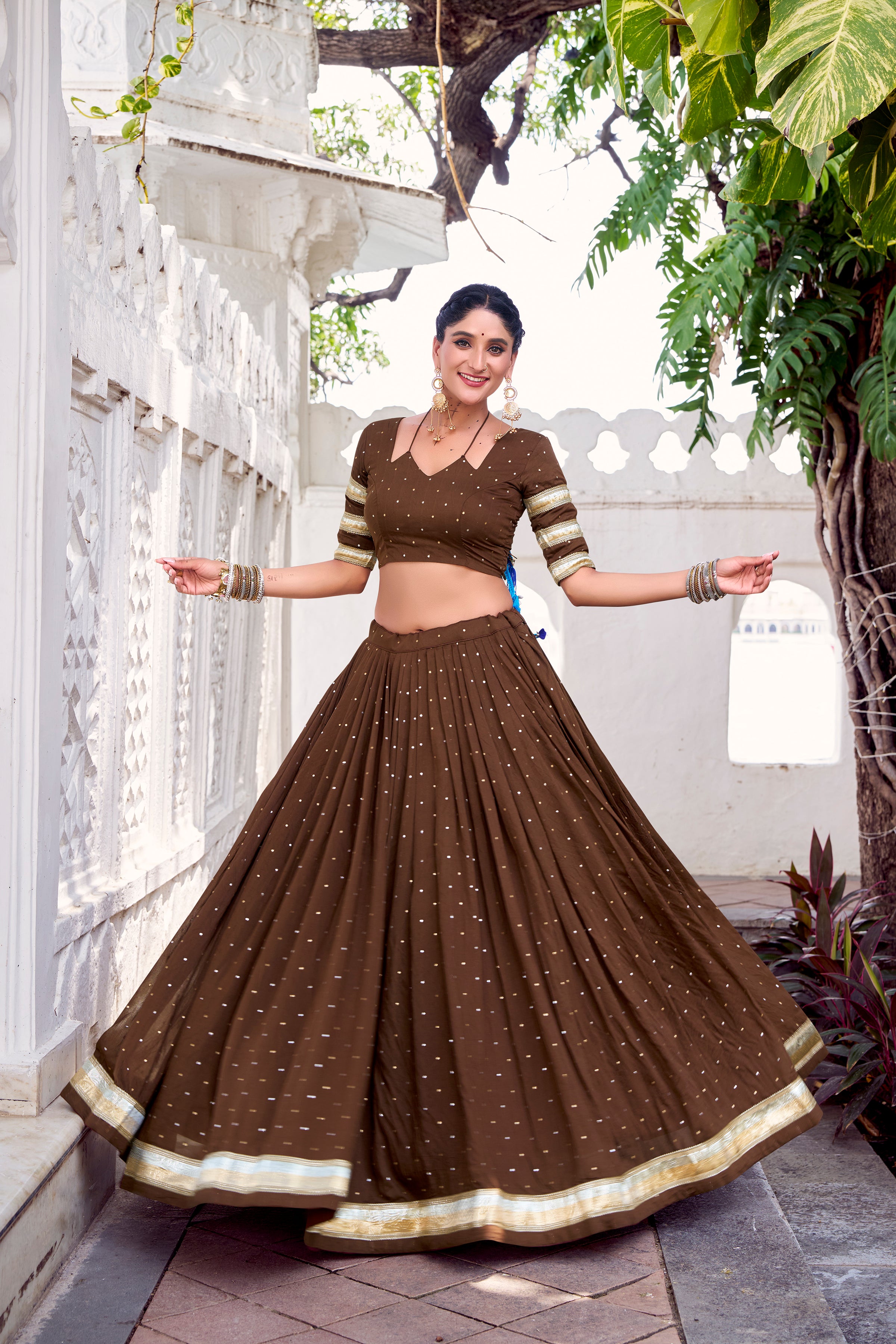 Pure Chanderi Zari Weaving Lehenga With Dupatta