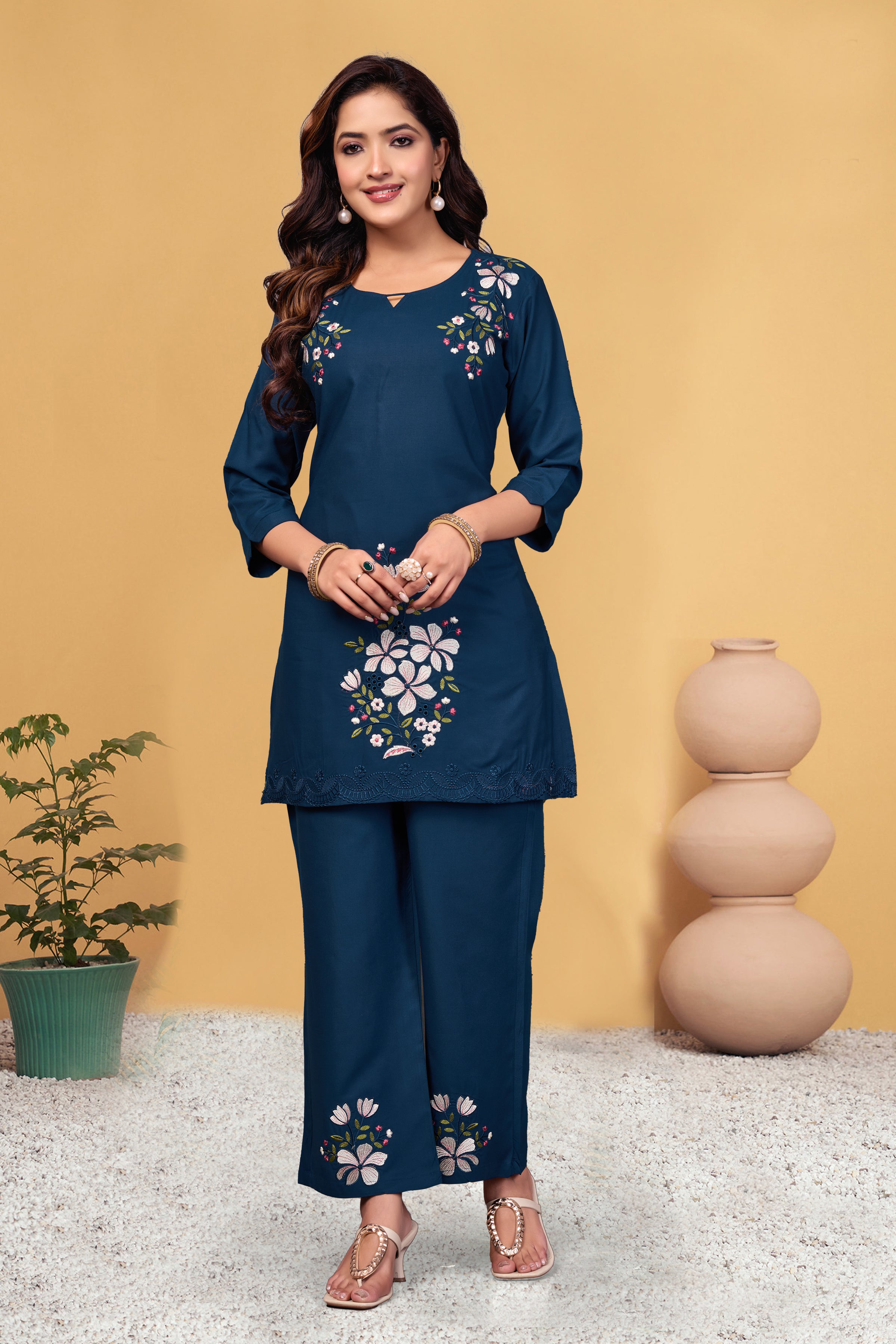 Viscose Rayon Co-ord Set For Women