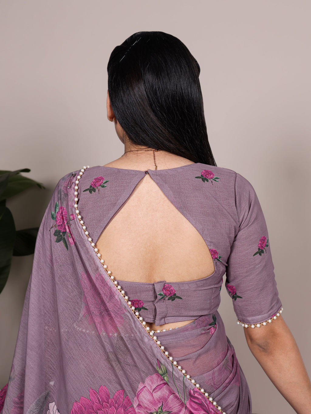 Weightless Marble Floral Printed Saree