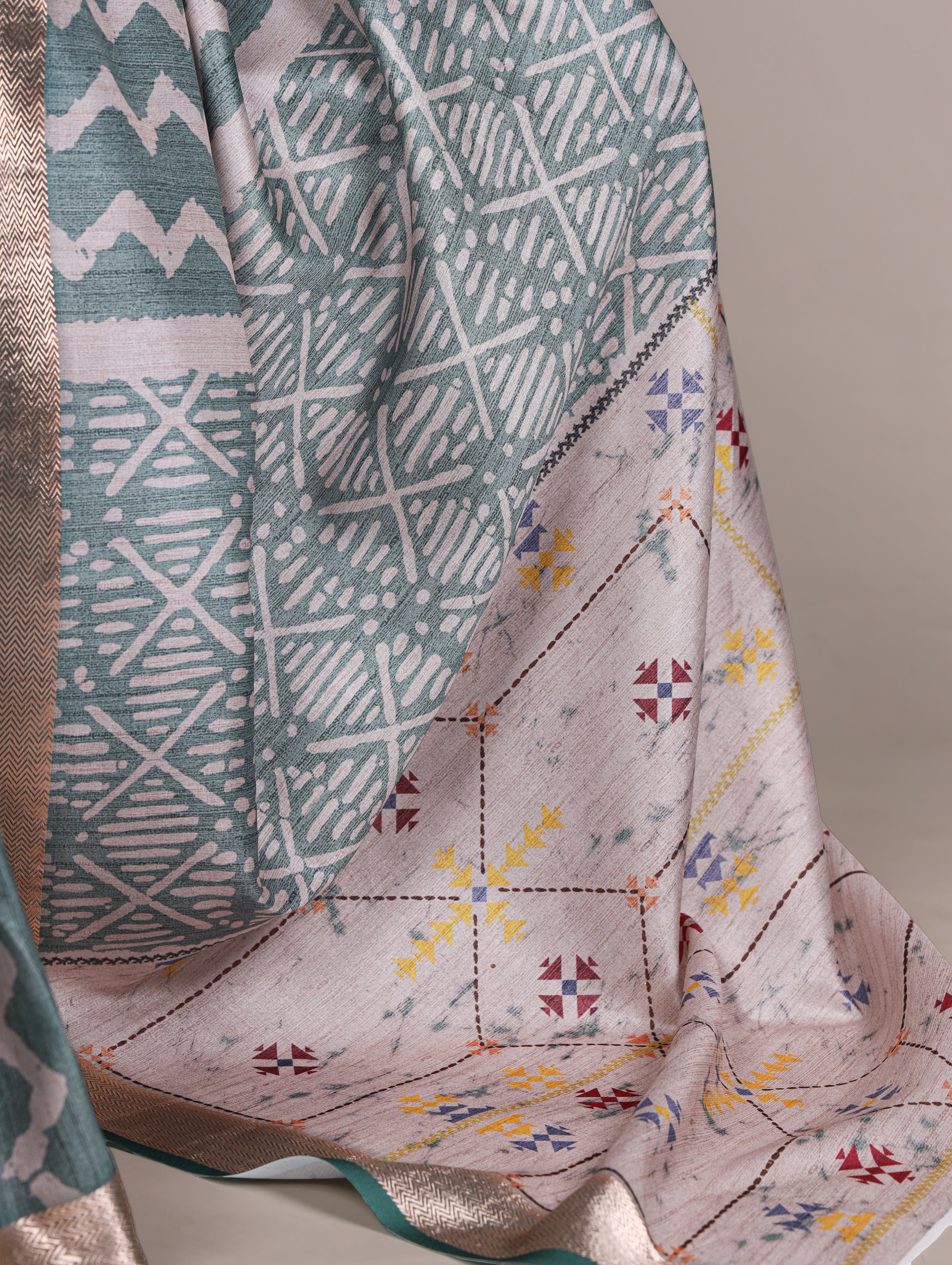 Tussar Silk Printed Saree