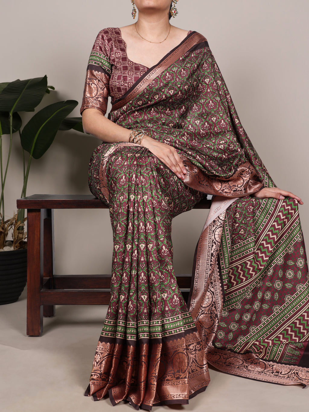 Tussar Silk Printed Saree