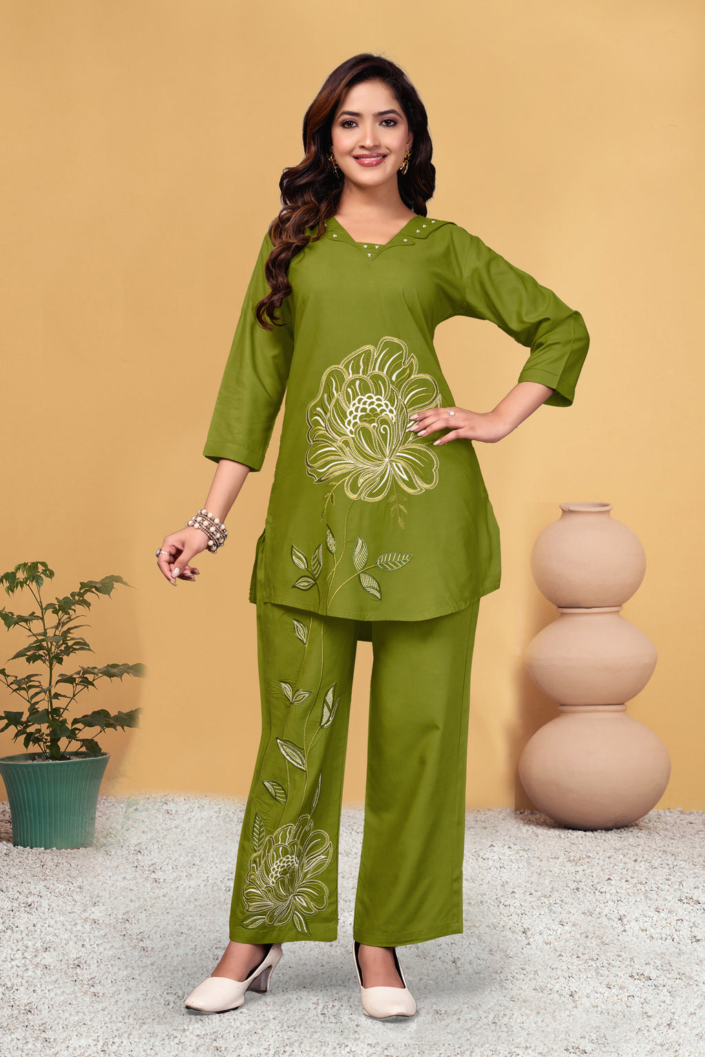 Viscose Rayon Co-ord Set For Women