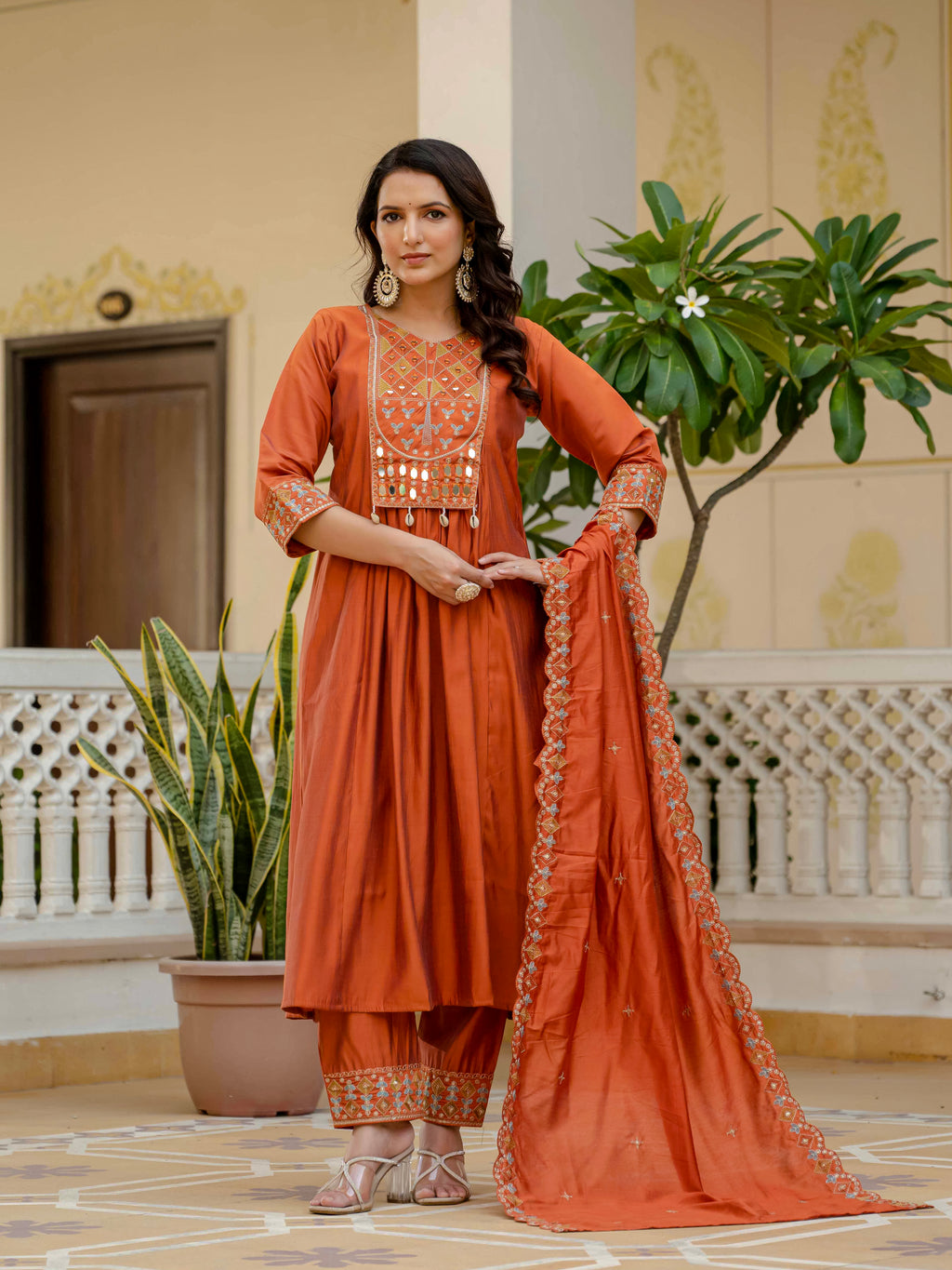 Roman Silk Anarkali Kurti For Women