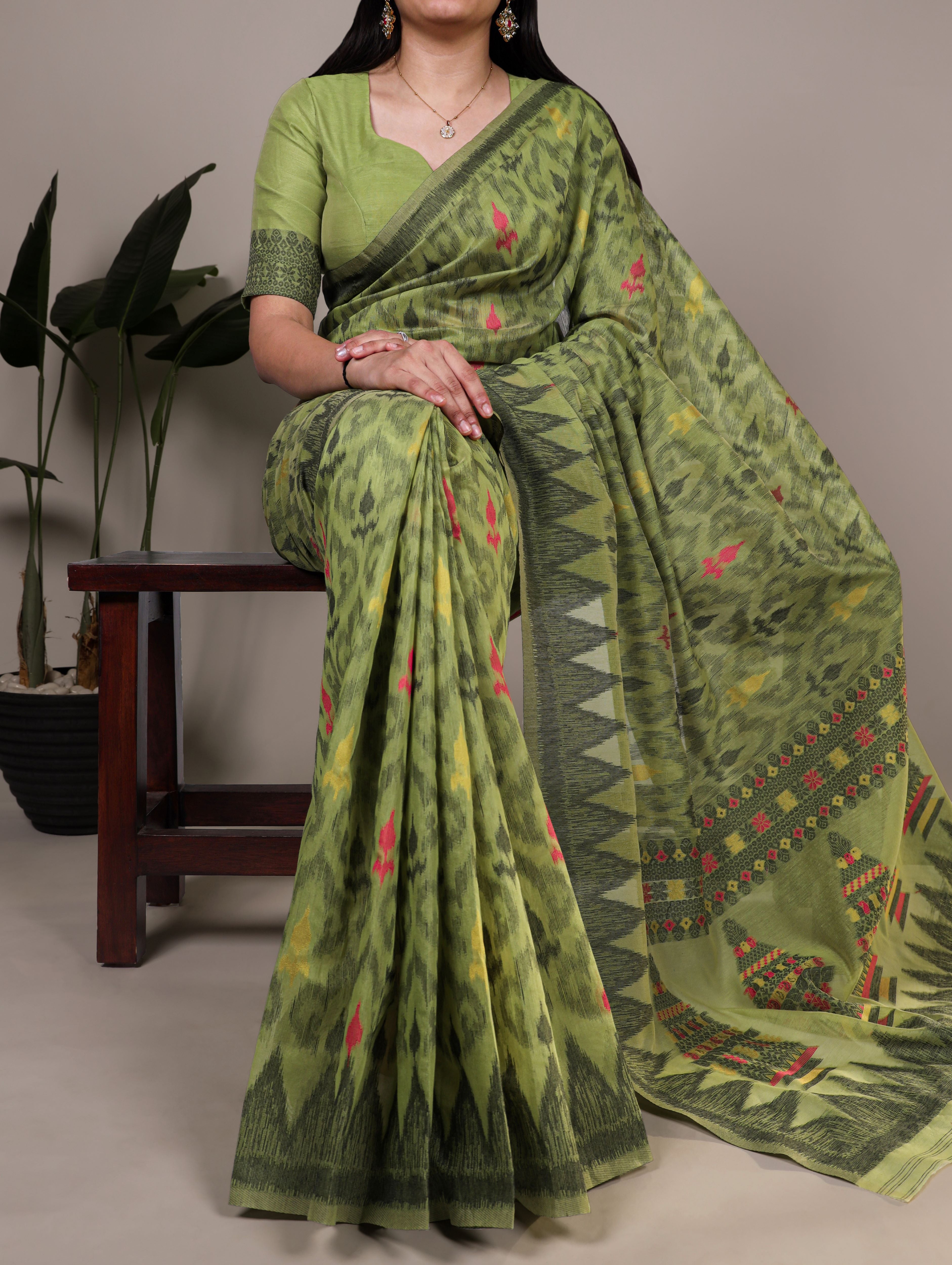 Cotton Thread Weaving Saree