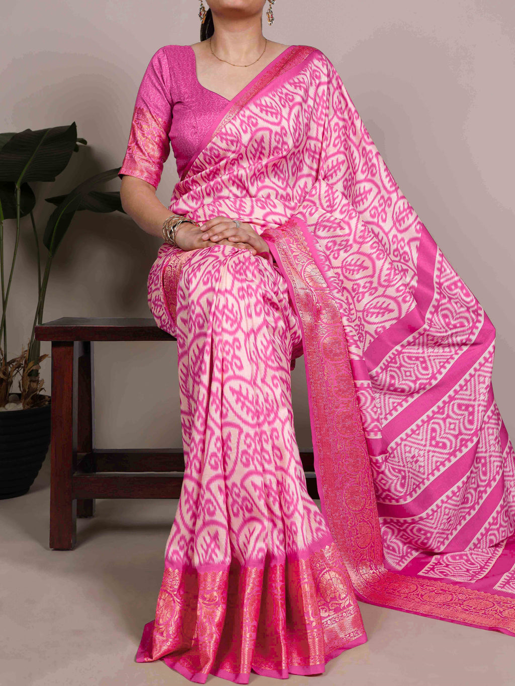 Tussar Silk Printed Saree