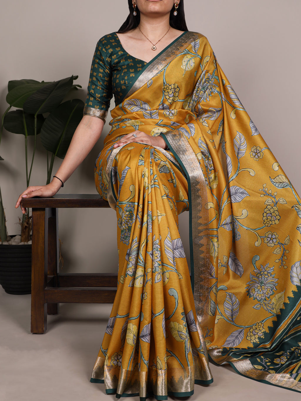 Tussar Silk Printed Saree