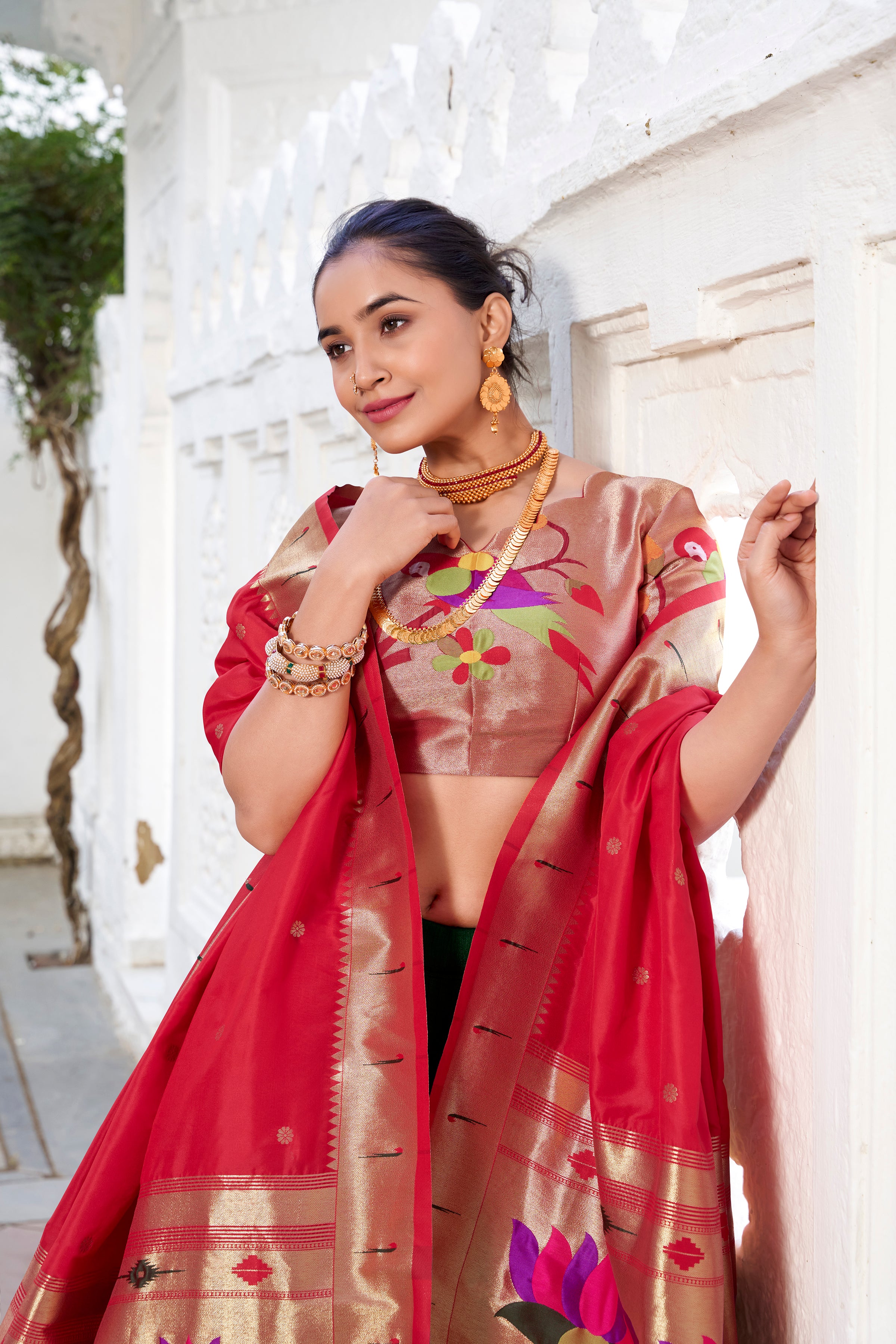 Vichitra Silk Lehenga For Women