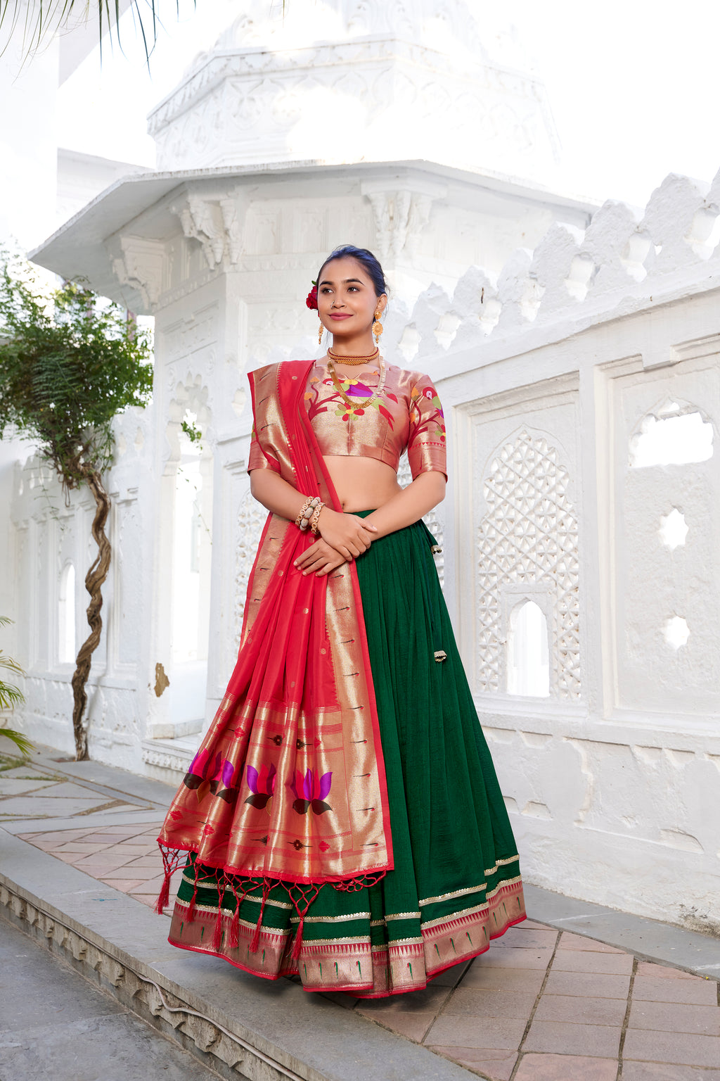 Vichitra Silk Lehenga For Women