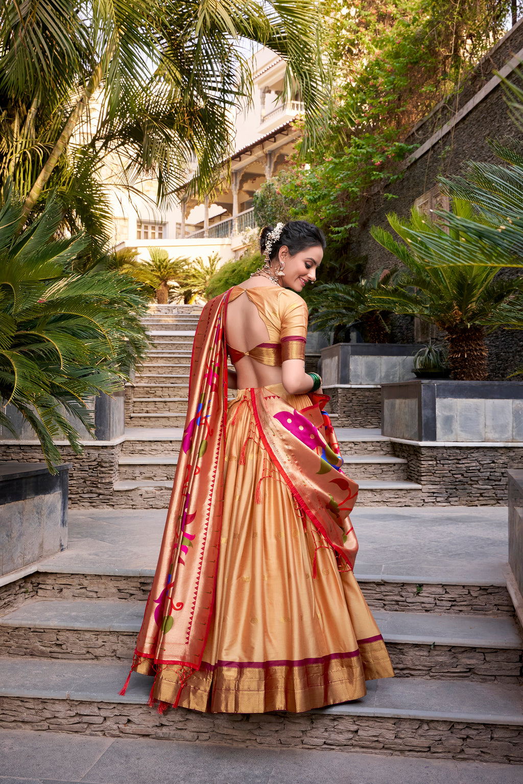 Jacquard Silk Zari Weaving Lehenga With Dupatta