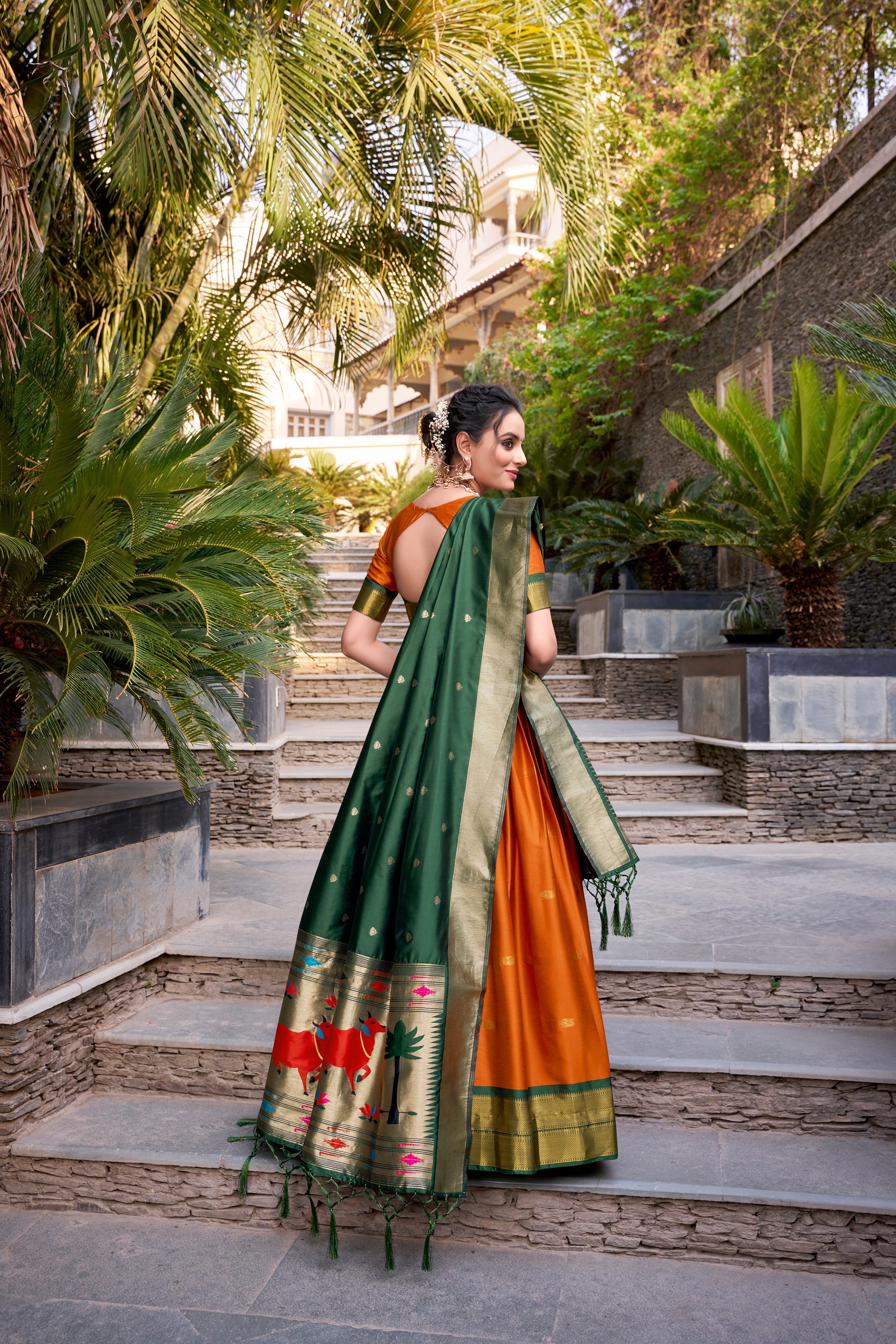 Jacquard Silk Zari Weaving Lehenga With Dupatta