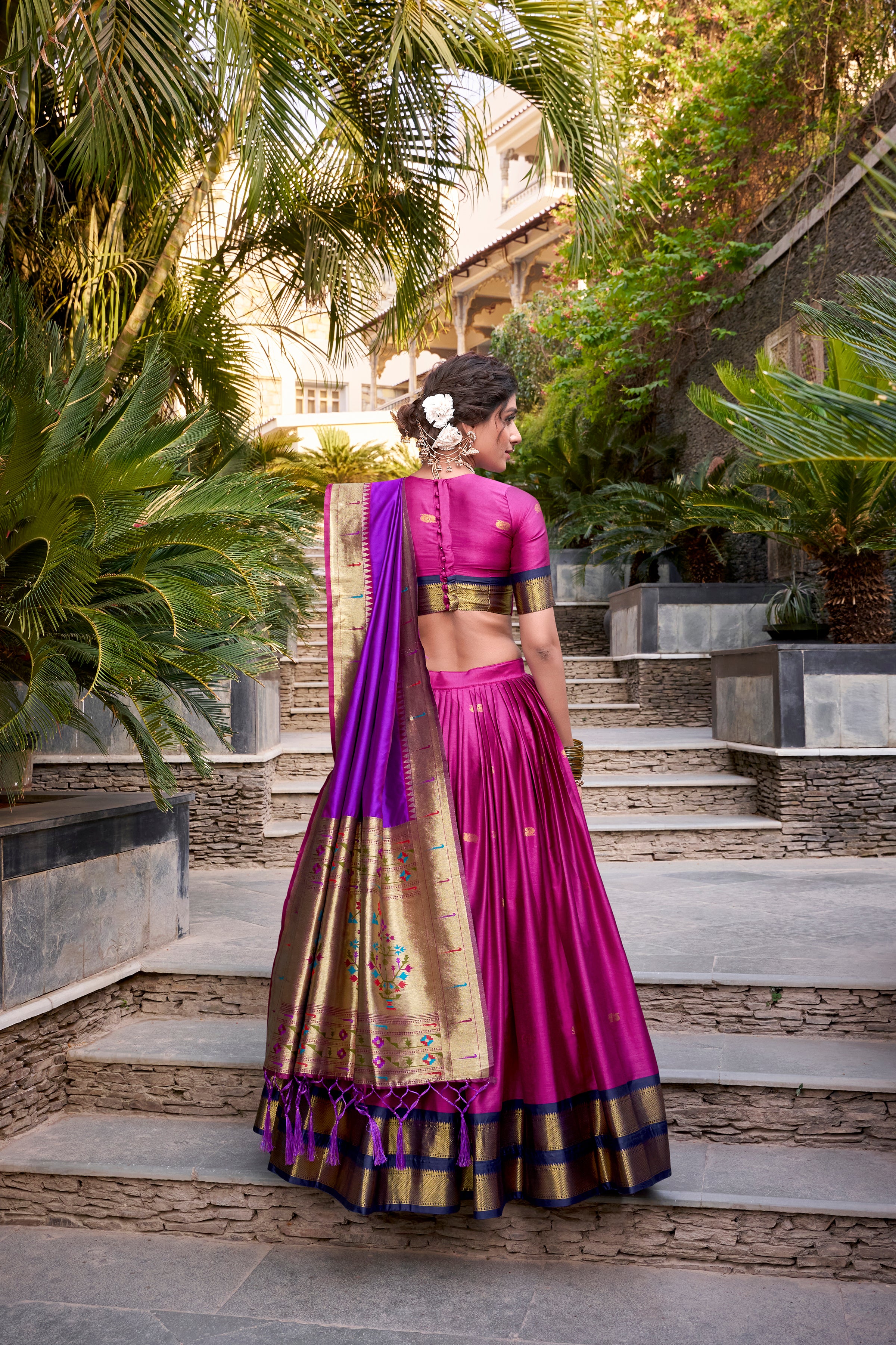 Jacquard Silk Zari Weaving Lehenga With Dupatta