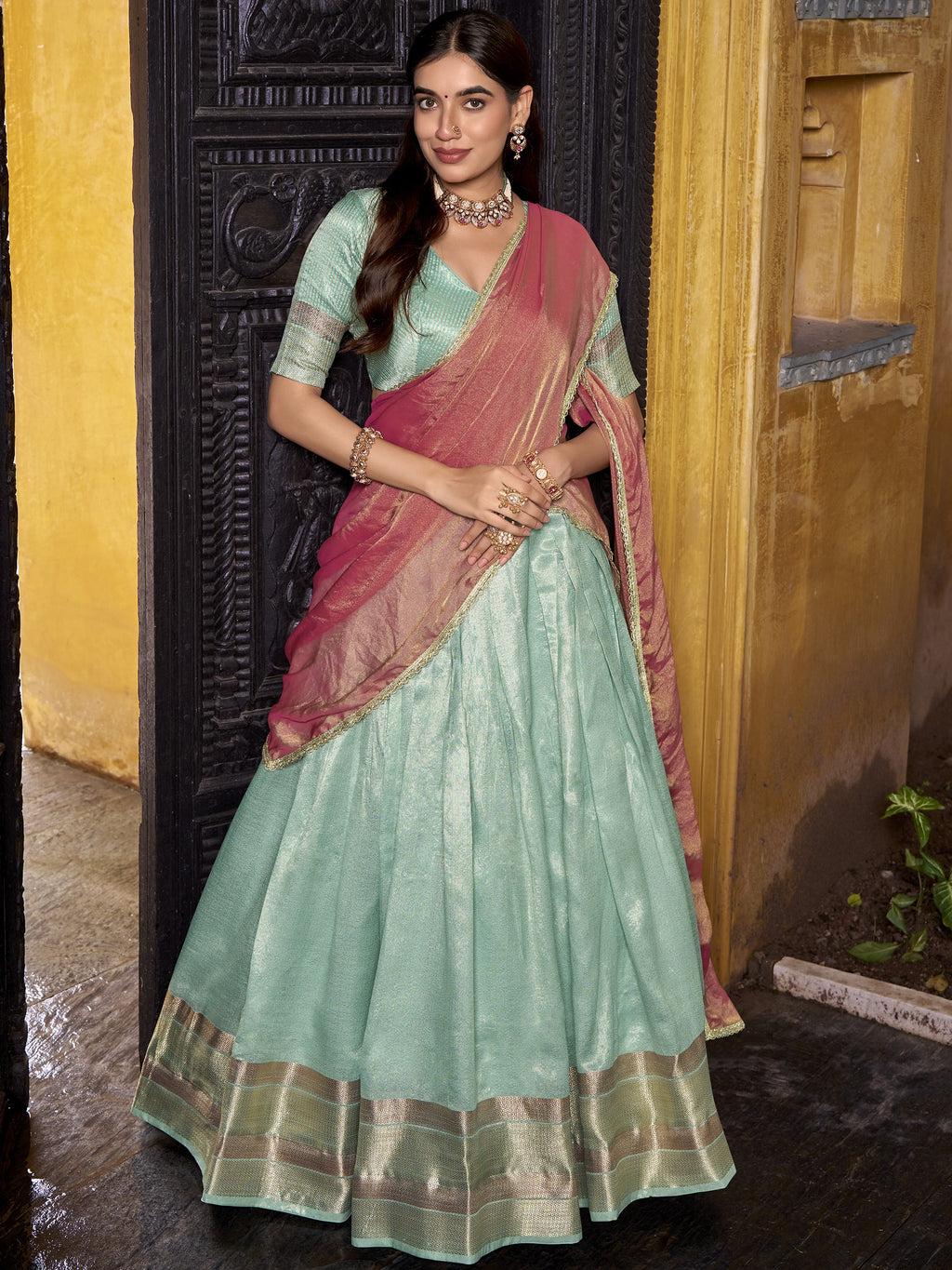 Dupin Silk Lehenga For Women