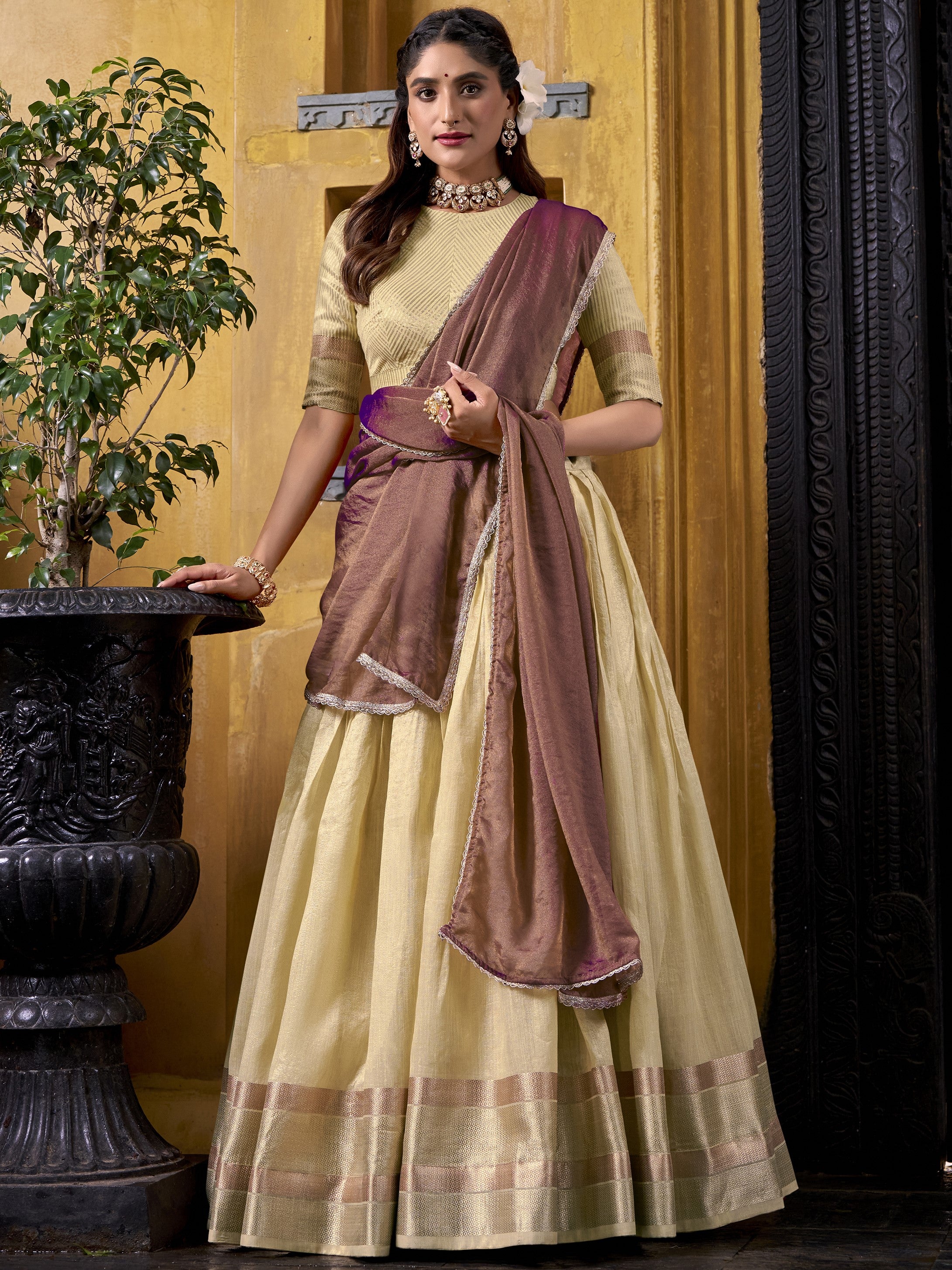 Dupin Silk Lehenga For Women