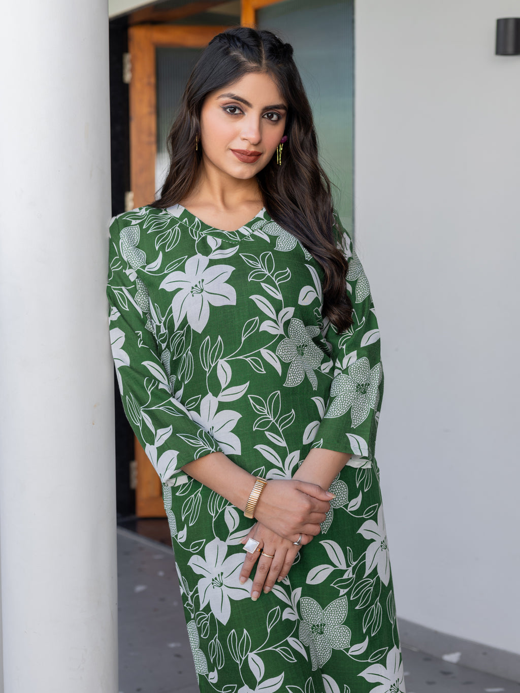 Cotton Printed Kurti-Pant Pair