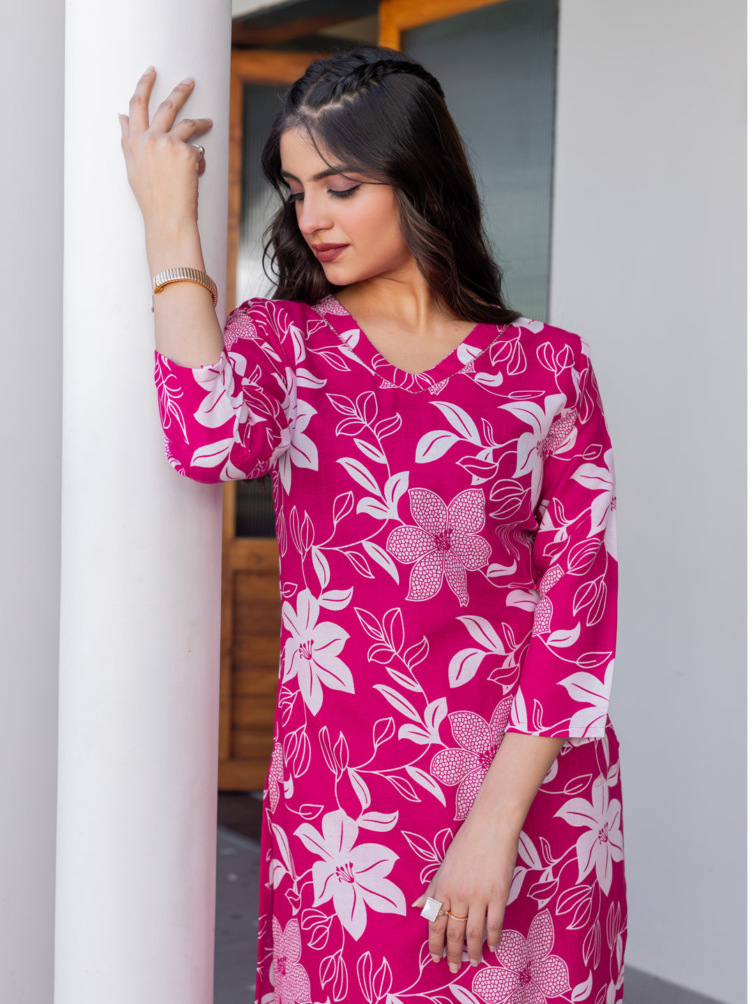 Cotton Printed Kurti-Pant Pair