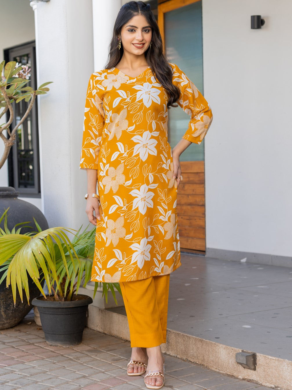 Cotton Printed Kurti-Pant Pair