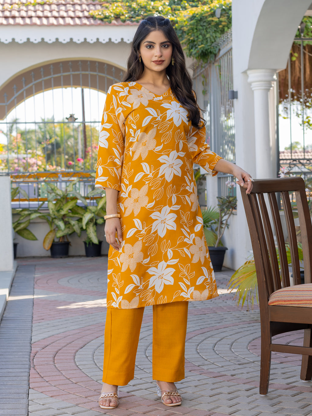 Cotton Printed Kurti-Pant Pair