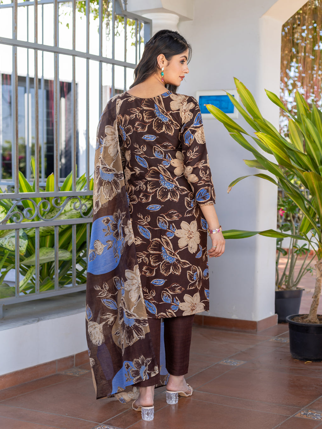 Cotton Printed Kurti-Pant With Dupatta