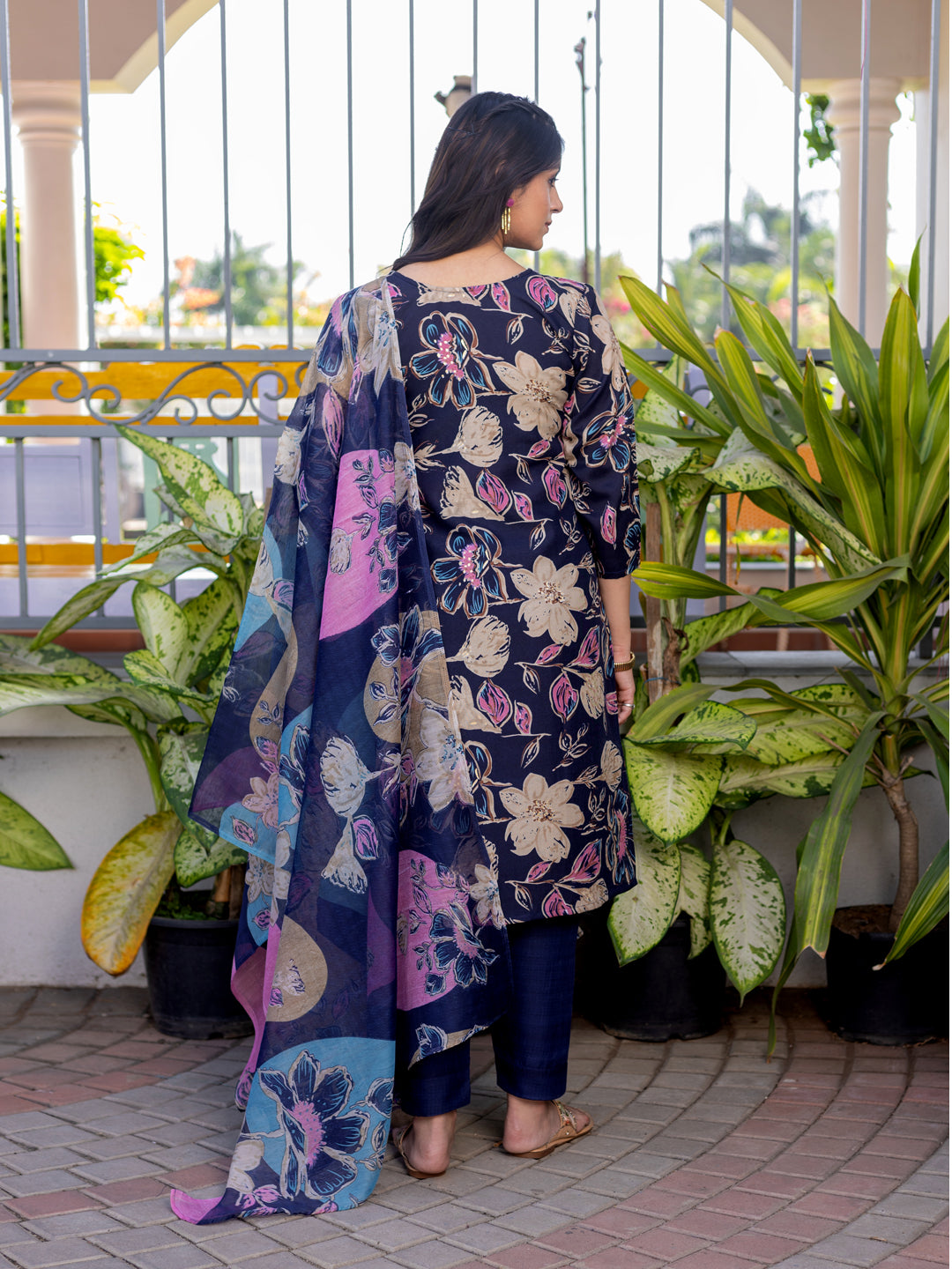 Cotton Printed Kurti-Pant With Dupatta