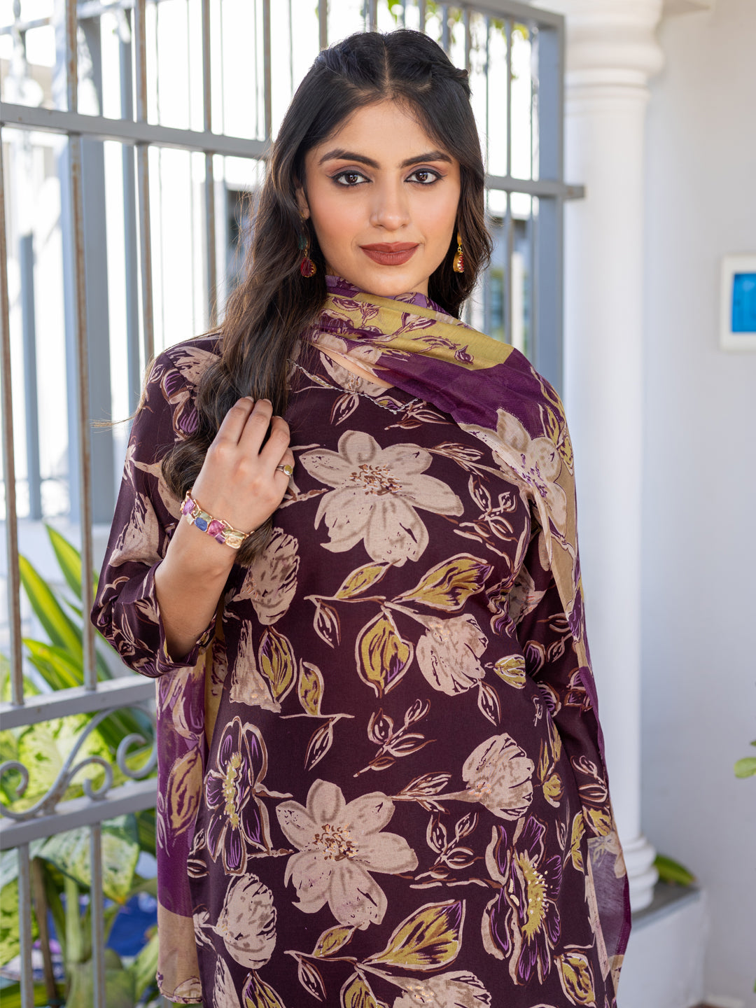 Cotton Printed Kurti-Pant With Dupatta